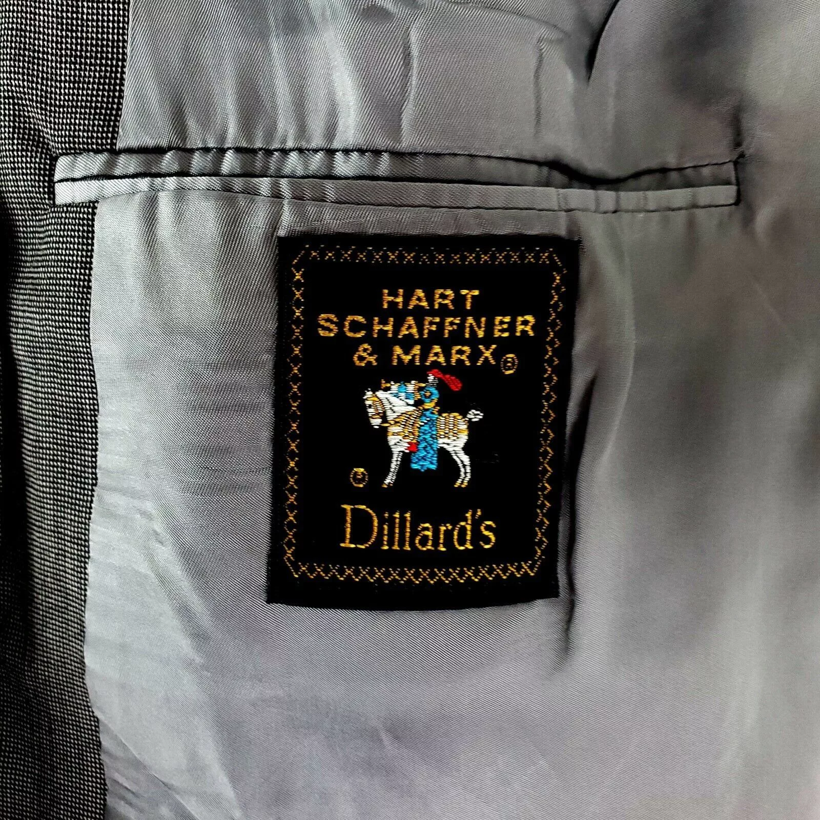 Hart Schaffner Marx Blazers Hart Schaffner Marx Wool 2 Button Blazer 44L Nailshead Gray