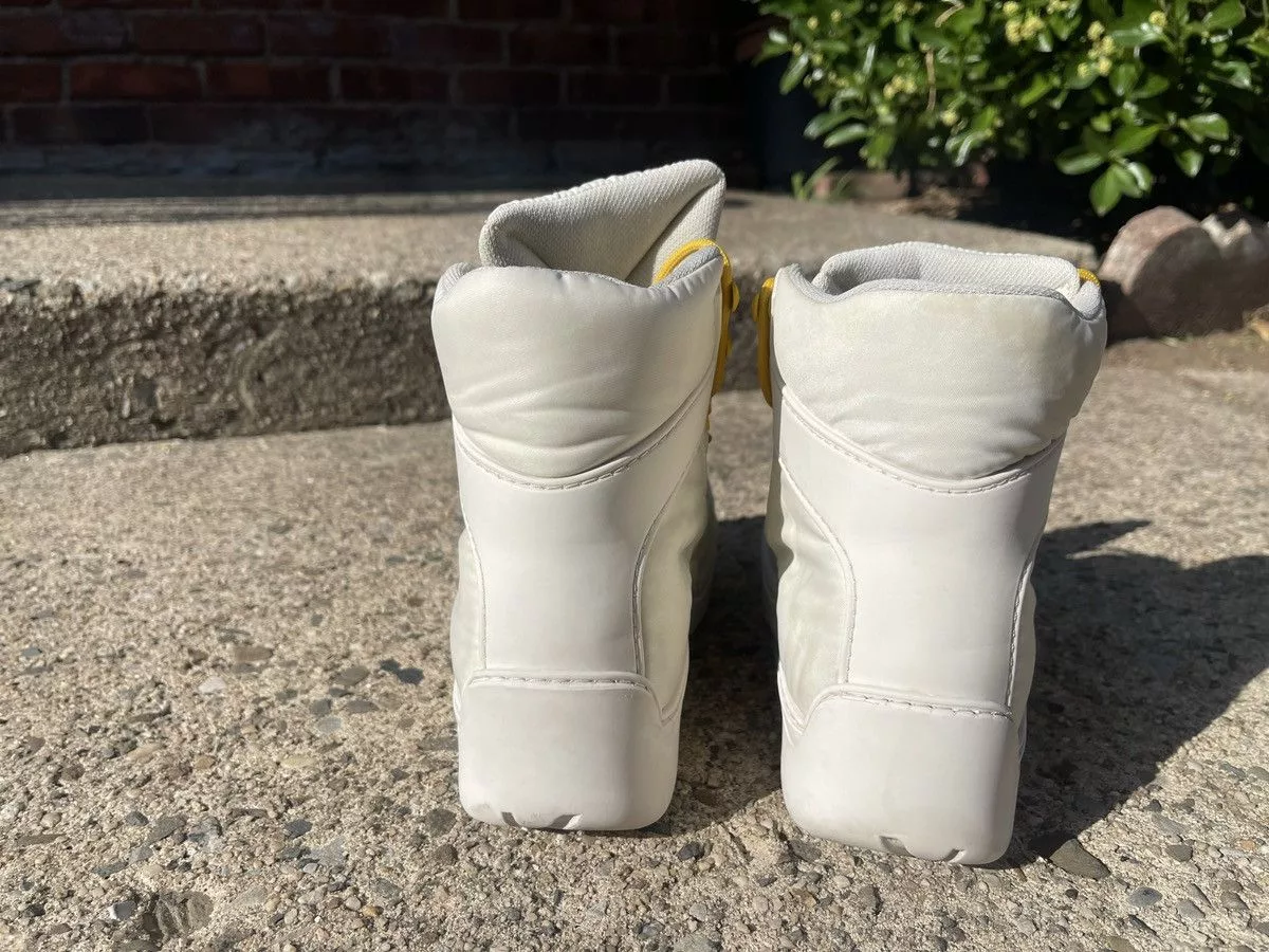 Bottega Veneta Boots Bottega Veneta Puddle Boot Bomber Lace Up Boots White