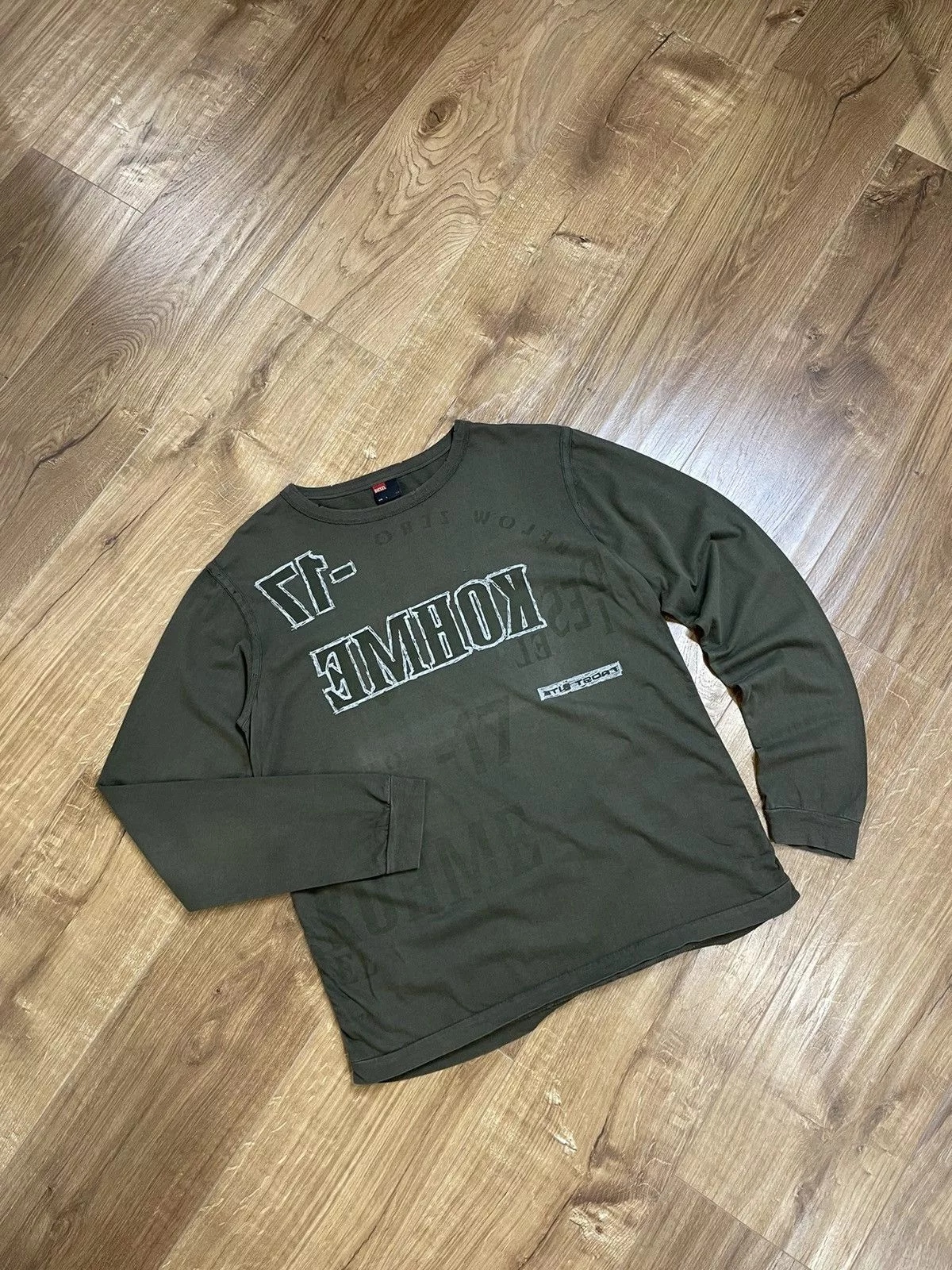 Diesel Long Sleeve T Shirts Diesel × Japanese Brand × Vintage Vintage Diesel Big Logo Y2K Brown Sweatshirt Longsleeve Tee