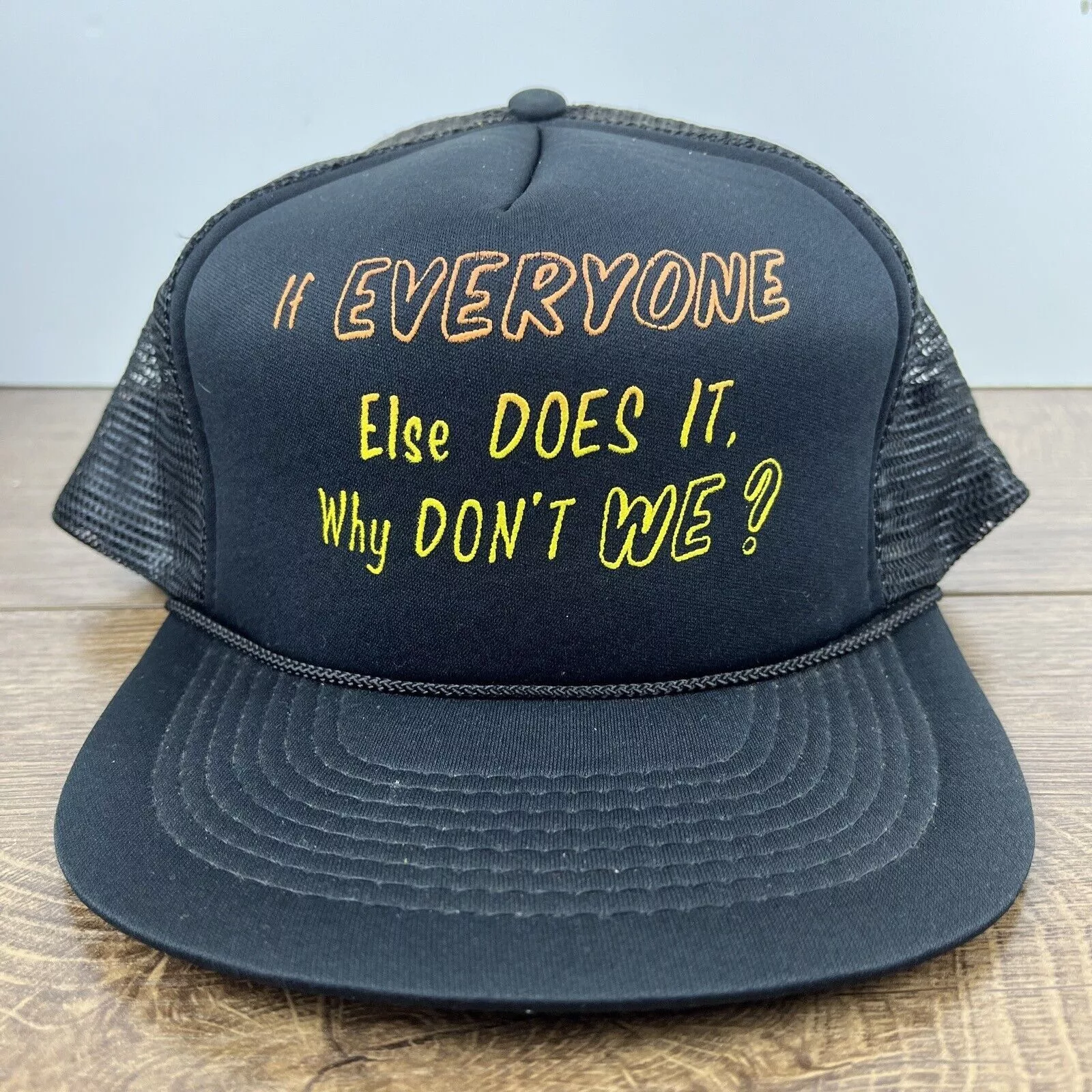 Other Hats Other If Everyone Does It Hat Why Don’t We Snapback Adjustable Adu Black