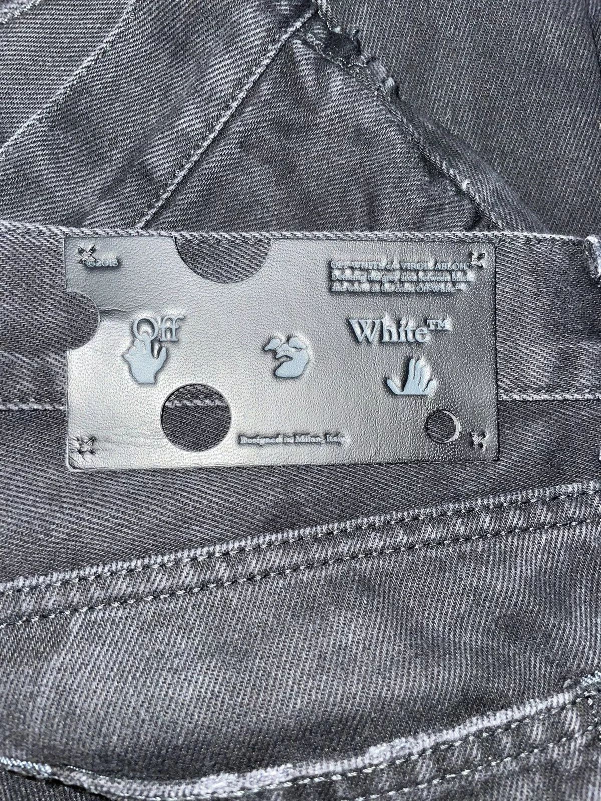 Off-White Denim Off-white faded belt jeans Black