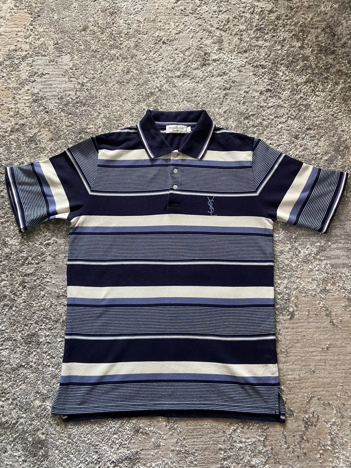 Vintage Polos Vintage × Yves Saint Laurent Yves Saint Laurent Polo Big Logo Multi