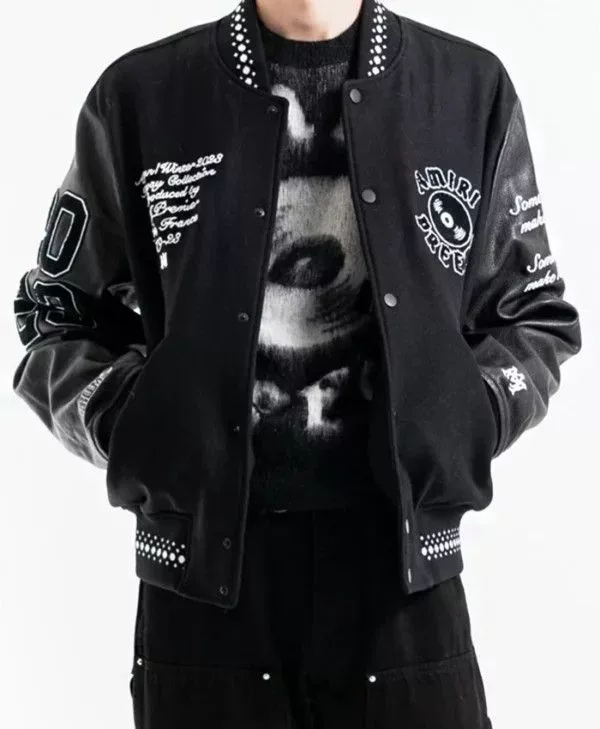 Amiri Light Jackets Amiri os11x0624 Wool-Blend Varsity Jackets in Multicolor