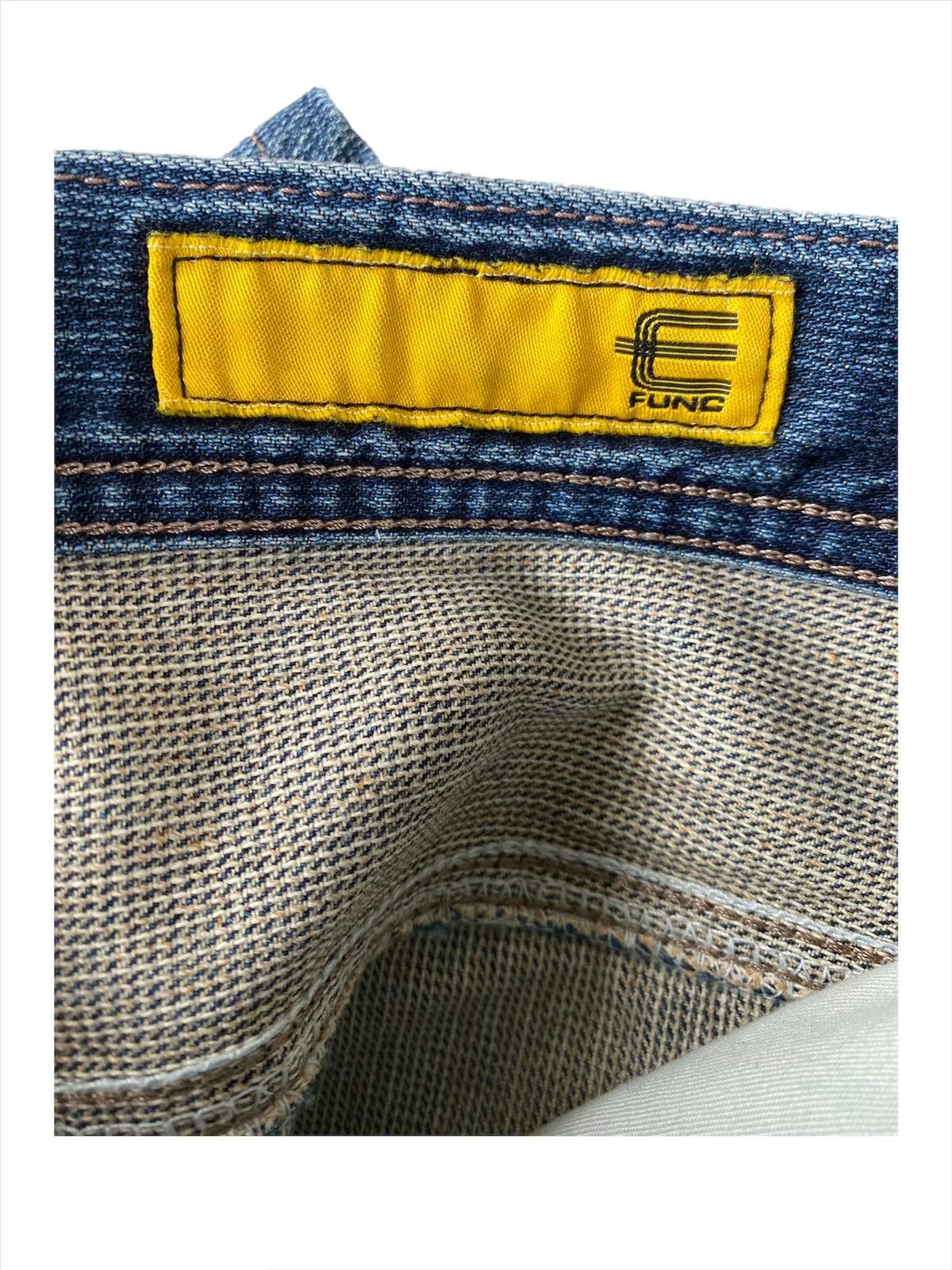 Edwin Denim Vtg Edwin E-function Curved Leg Distressed Denim MadeInJapan Blue Vintage