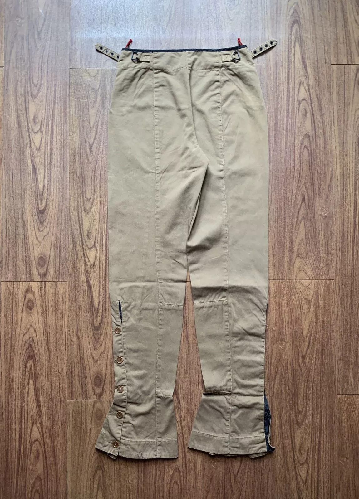 Prada Casual Pants Prada 2000s Flared Buttoned Trousers Brown