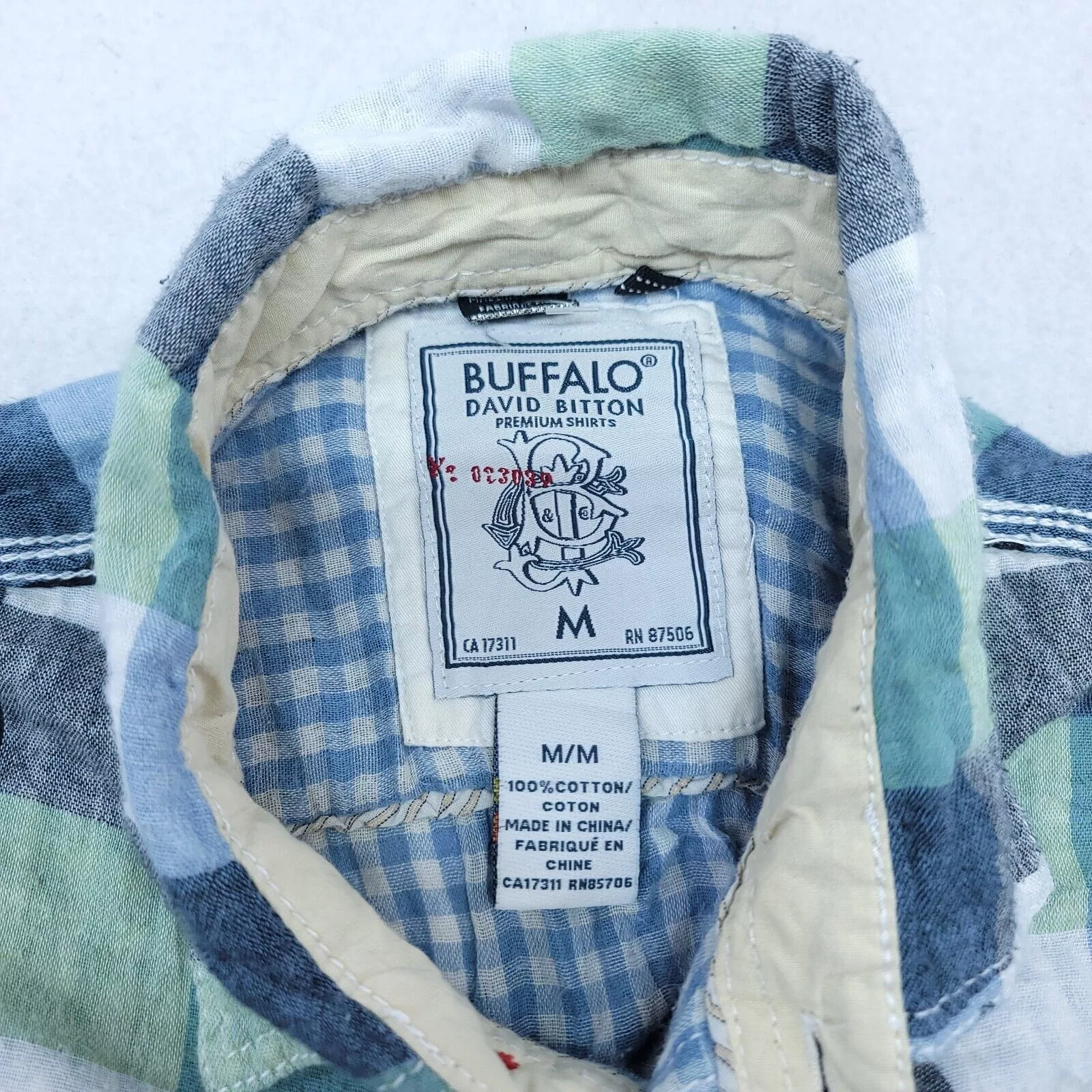 Buffalo David Bitton Shirts Button Ups Buffalo David Bitton Gingham Flannel Shirt Mens Size M Green