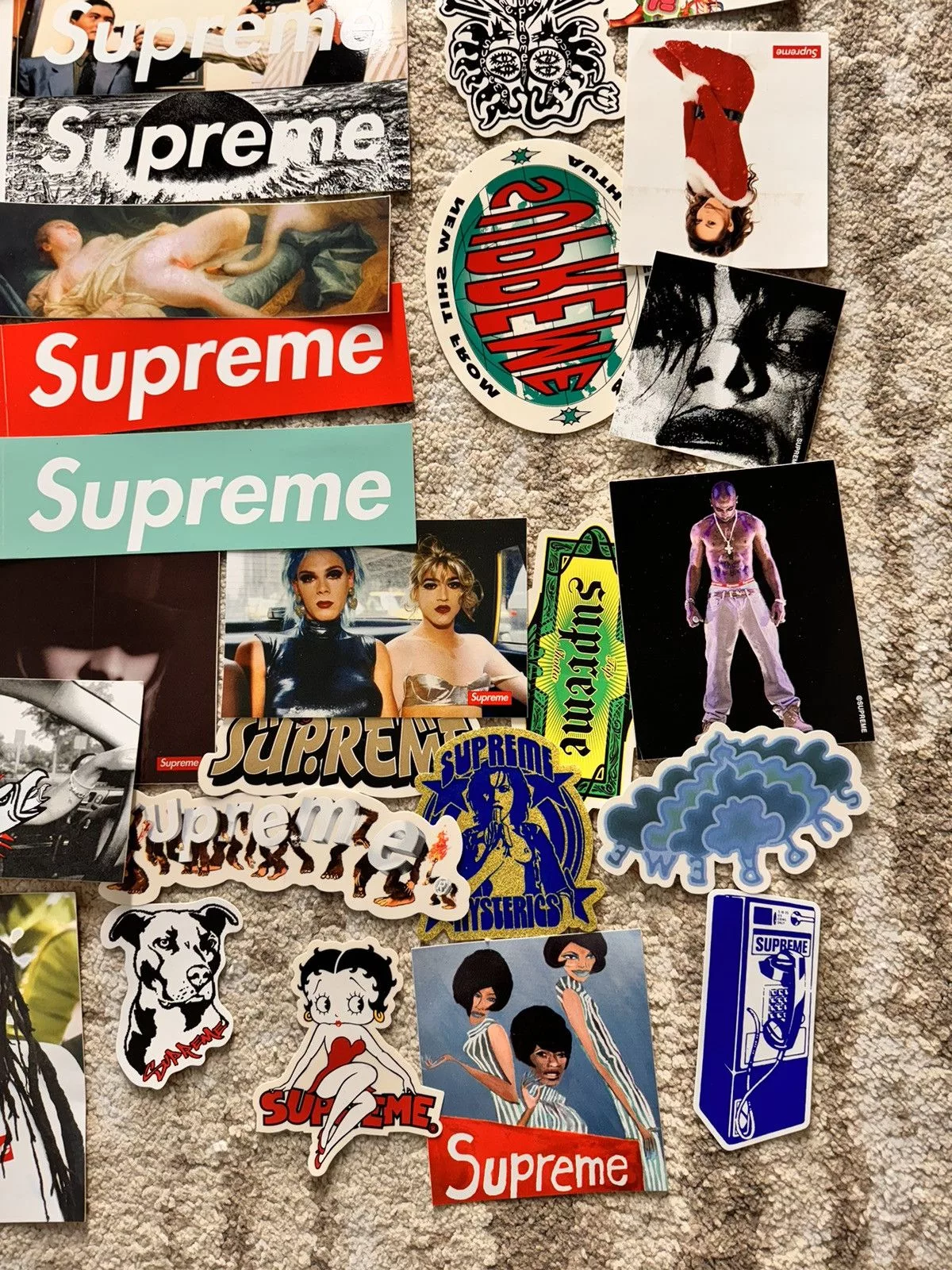 Supreme Supreme Supreme sticker set Red