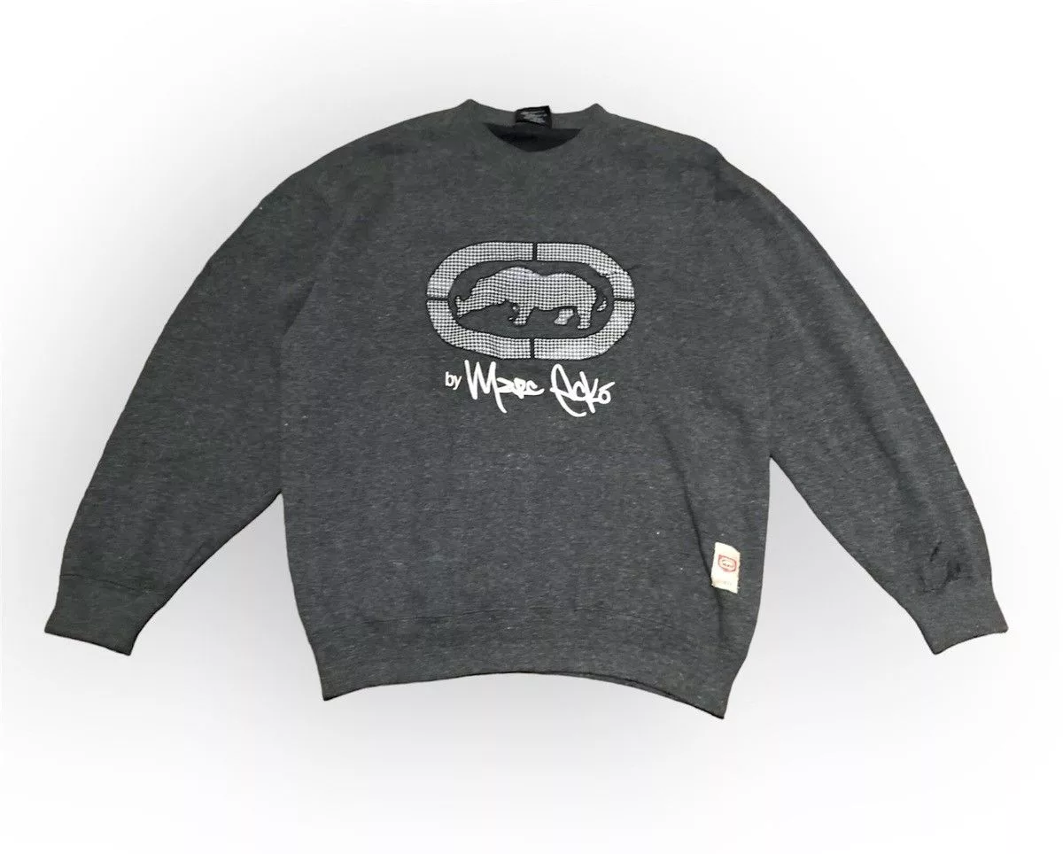 Ecko Unltd. Sweatshirts Hoodies Ecko Unltd. × Marc Ecko Vintage 90s Ecko Unltd by Marc Ecko Spell out Sweatshirt Gray