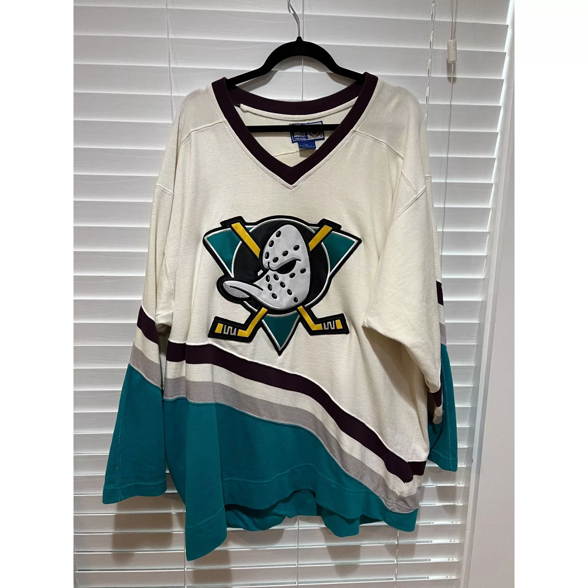 Starter Jerseys Starter × Vintage Vintage Starter Anaheim Mighty Ducks Men's Jersey - Size XL White