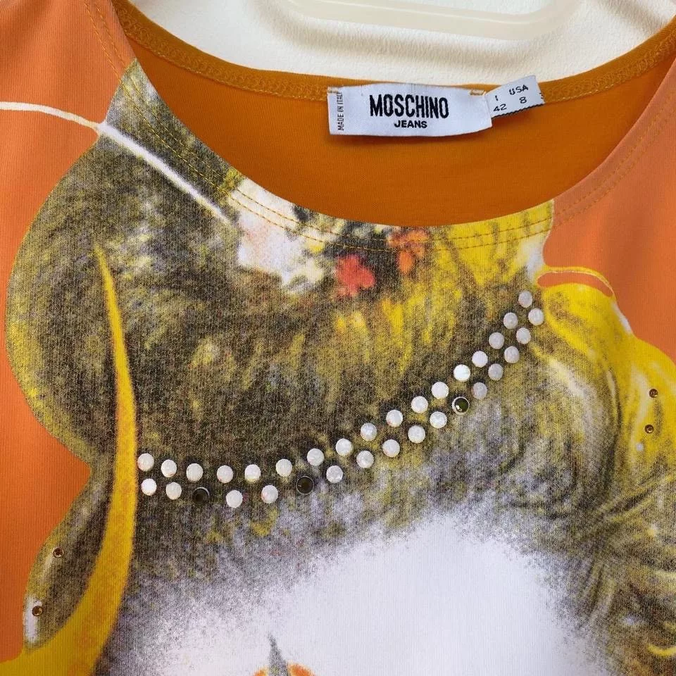 Moschino Tank Tops moschino jeans top Orange