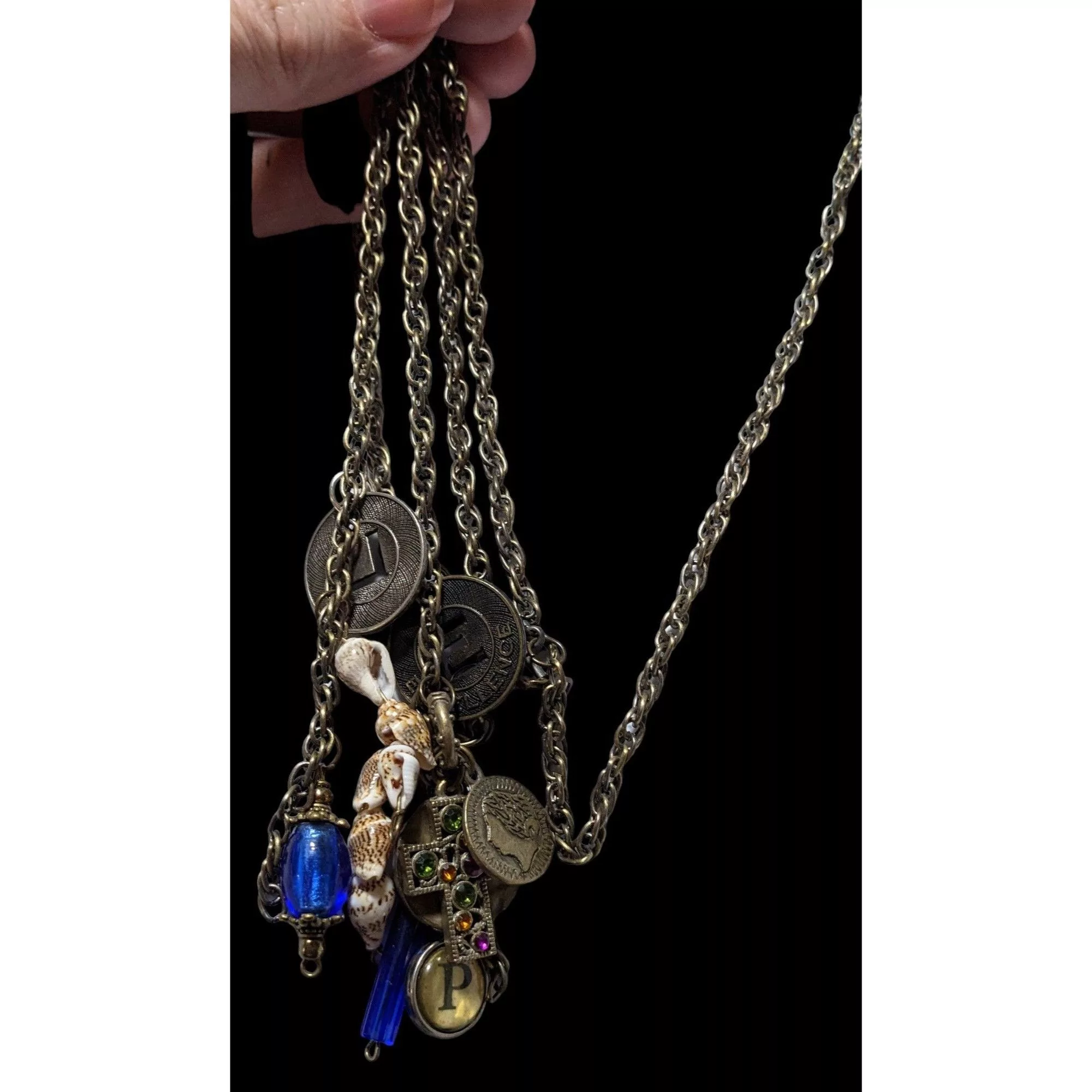 Other Necklaces Other Chain Tassel Charm Necklace Gold