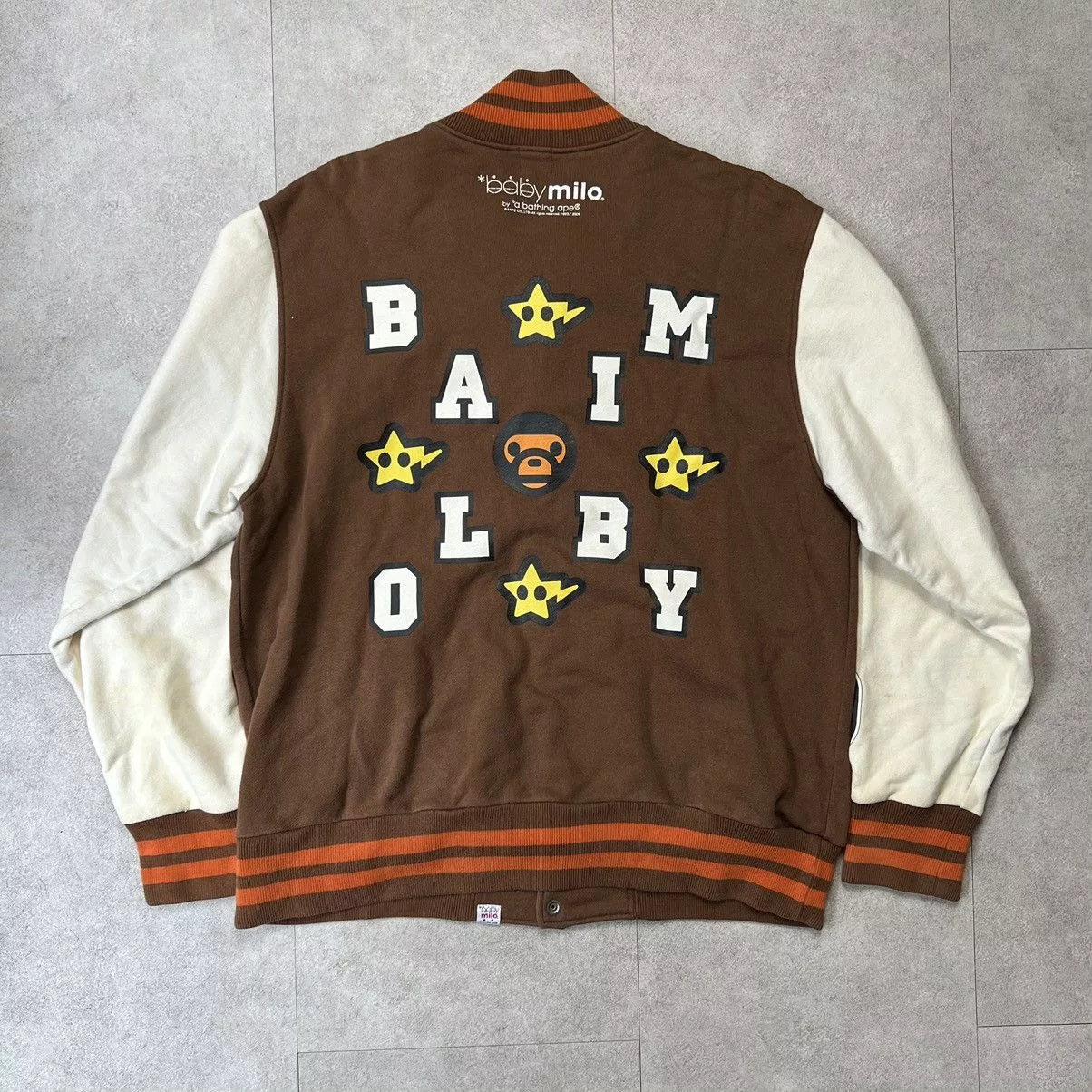Bape Bombers Baby Milo Bape Star Virsity Jacket Brown