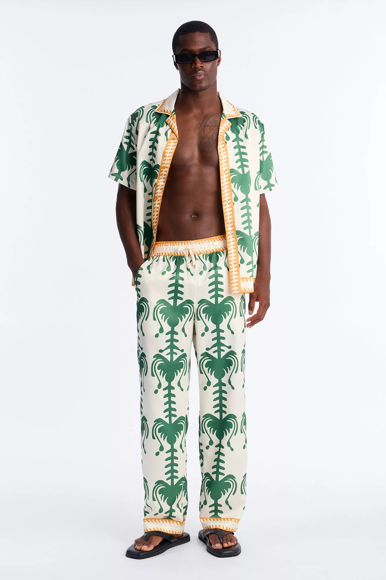 Doros Straight Pant - Green/combo
