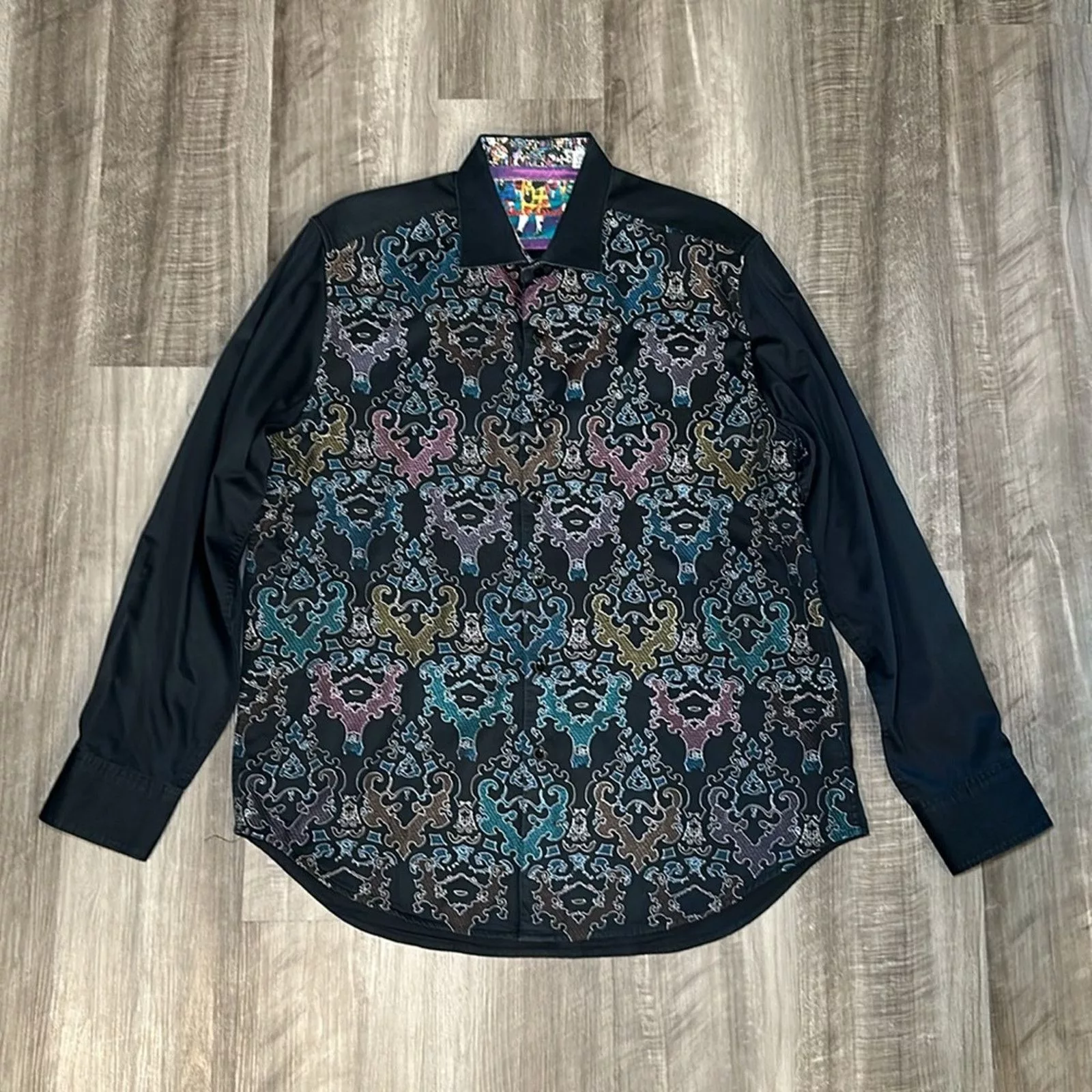 Robert Graham Shirts Button Ups Robert Graham Cumbernauld Printed Long Sleeve - XL Black