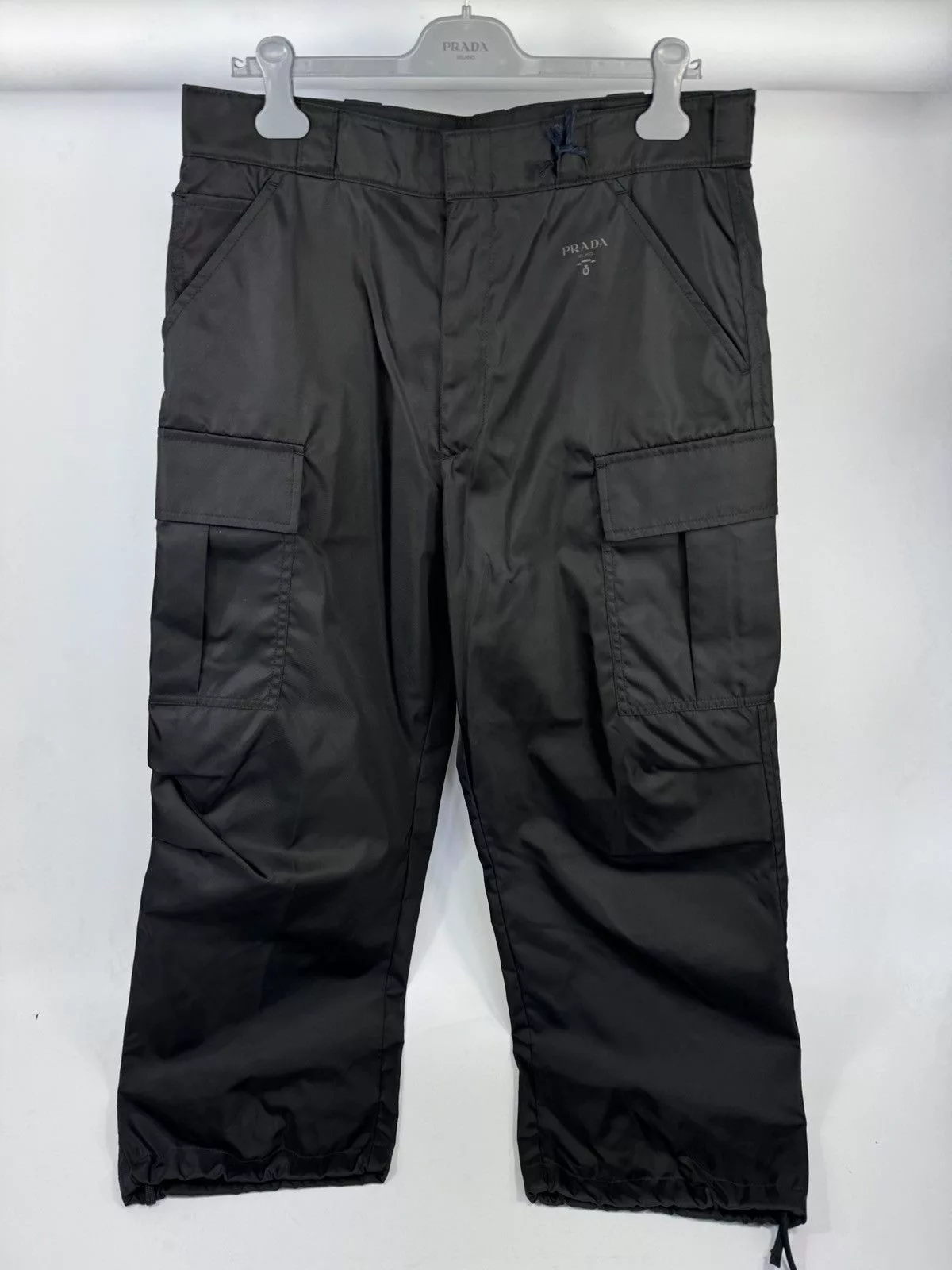 Prada Casual Pants Prada PRADS PANTALONE IDROREATT NYLON CARGO TROUSERS Black