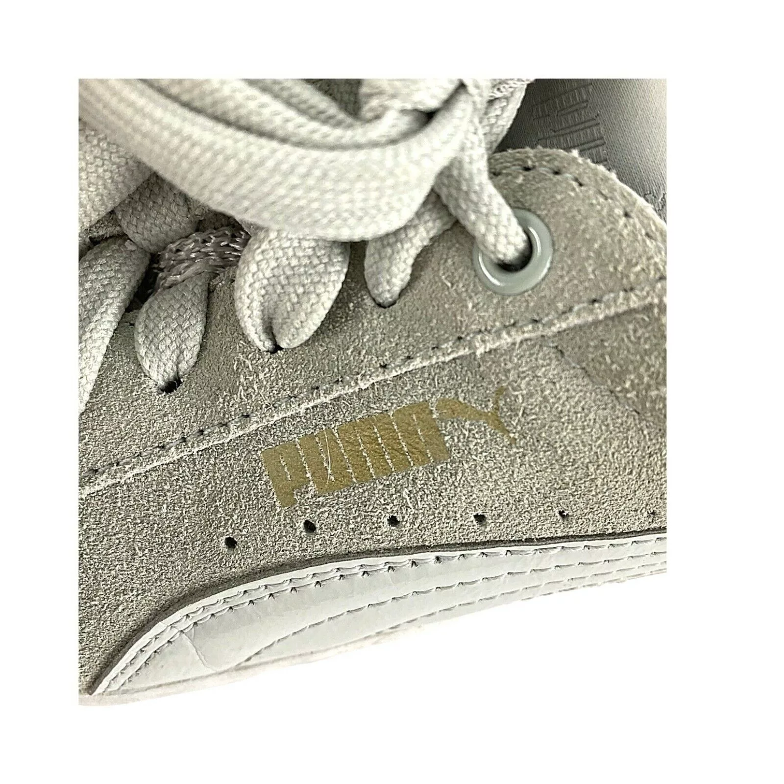 Puma Low Top Sneakers Puma Suede Platform Vikky Sneakers Soft Foam Gray Size 6