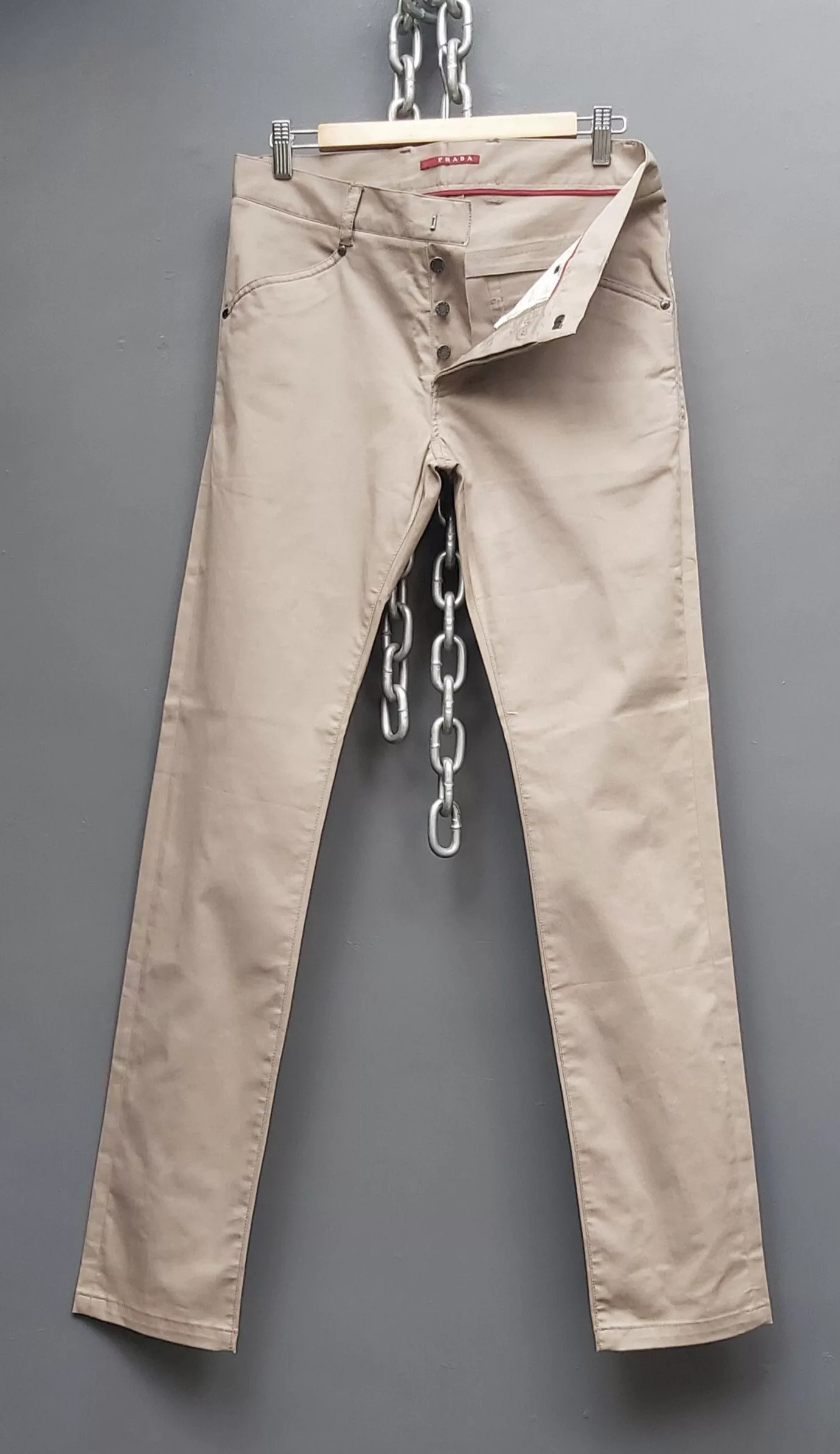 Prada Casual Pants Prada Button Fly Pants Brown