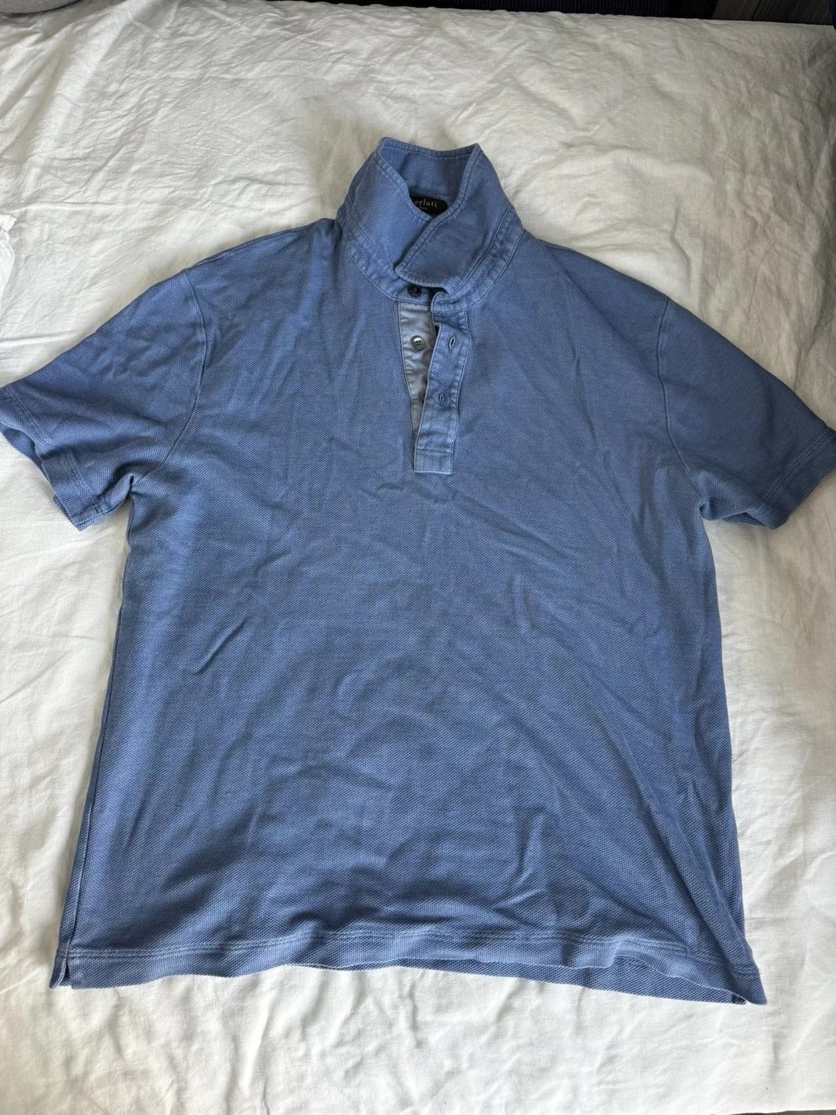 Berluti Polos Berluti light blue polo