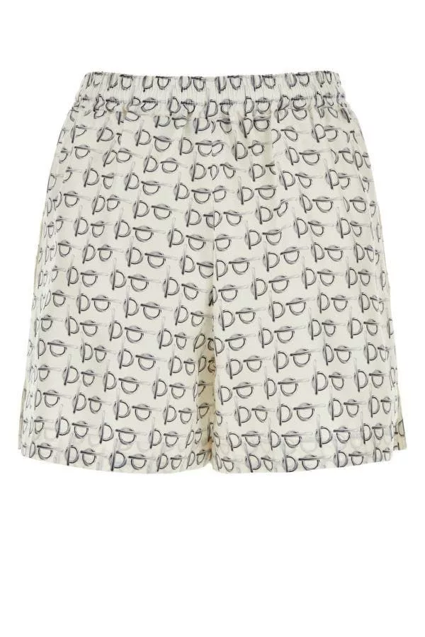Burberry Shorts Burberry Printed Silk Shorts Multi