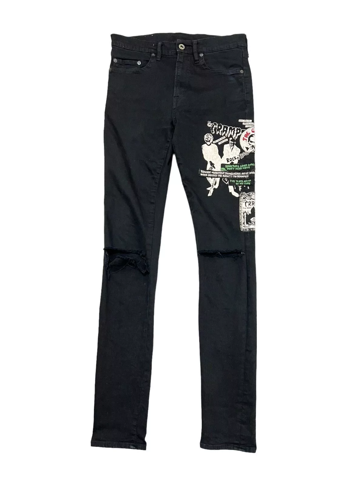 Hysteric Glamour Denim Hysteric Glamour “the cramps” distressed Jeans Black