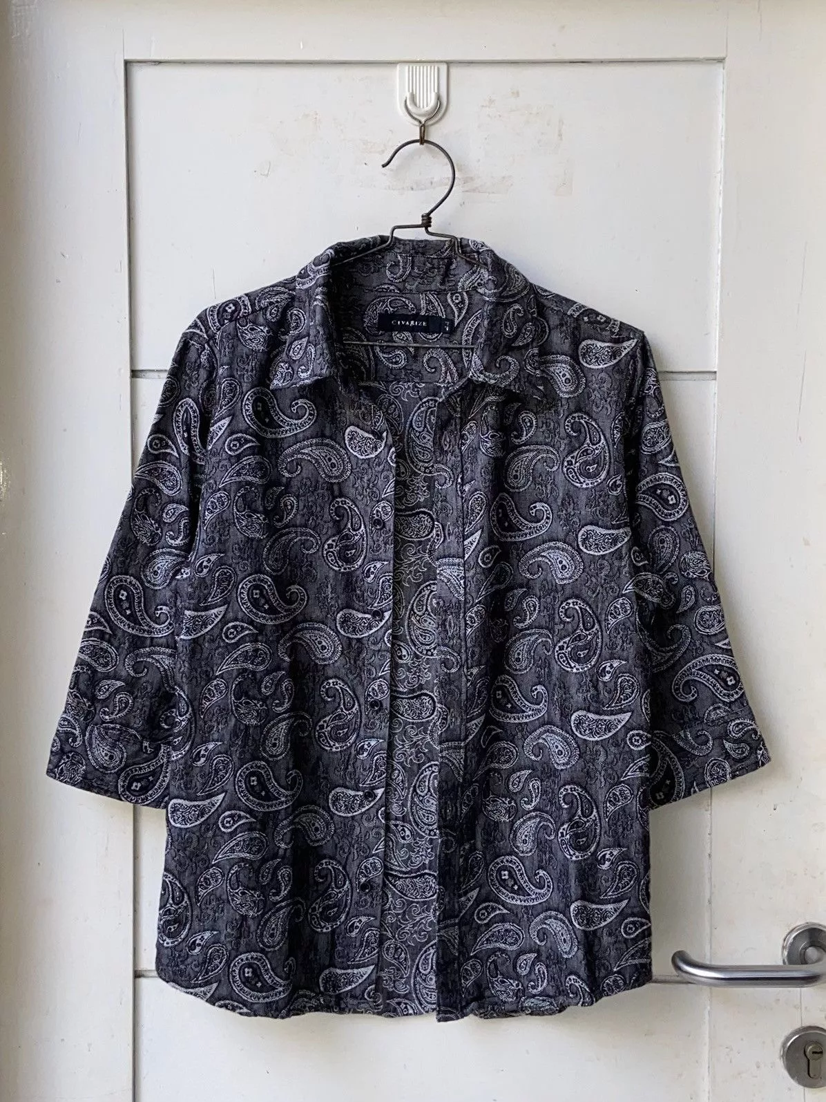 CIVARIZE Shirts Button Ups CIVARIZE Grey Patterned Shirts/Outer Gray