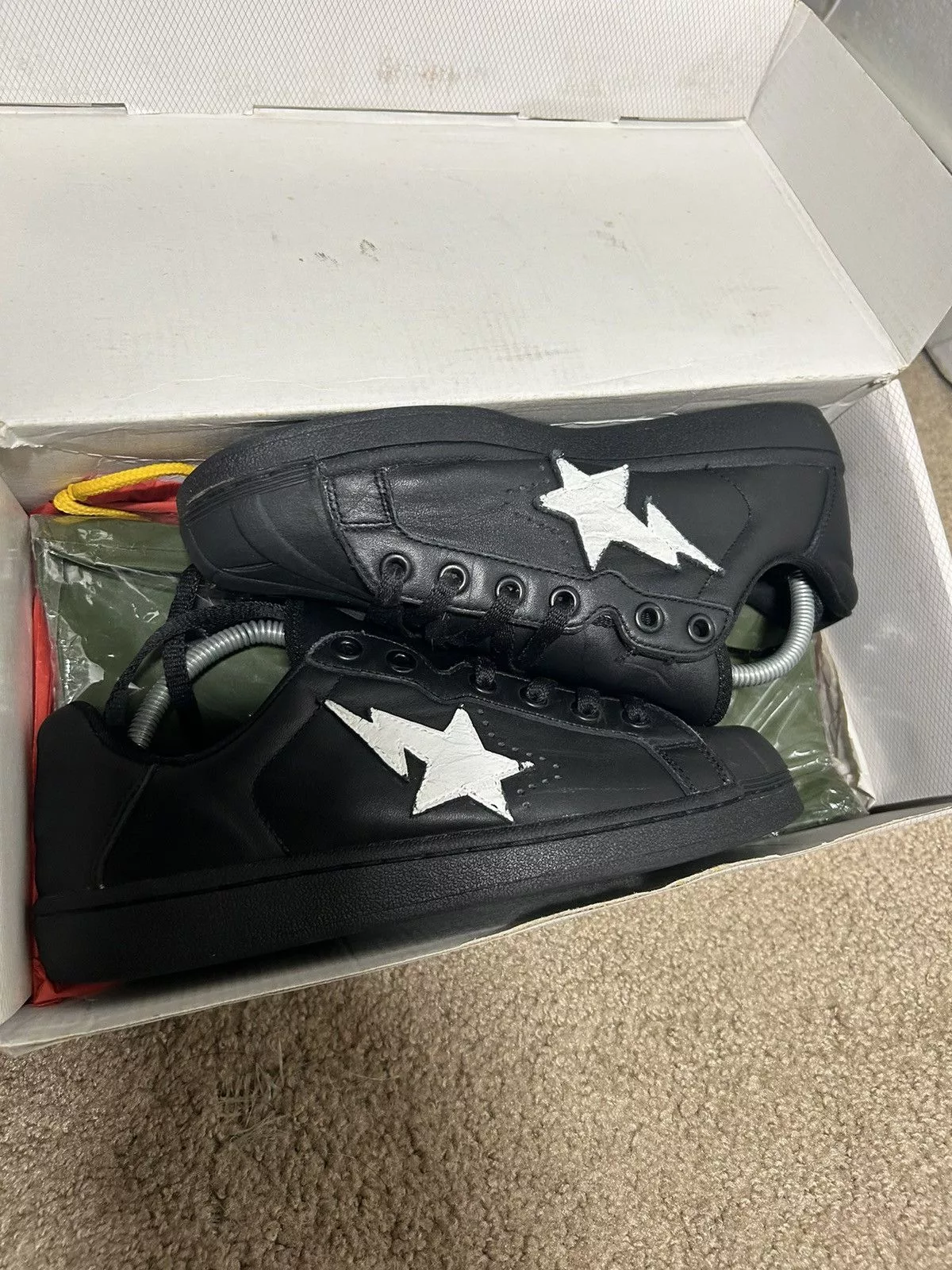 Bape Low Top Sneakers Bape Skullsta Black