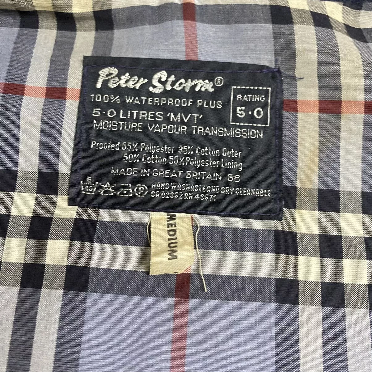 Designer Parkas Designer × Vintage Peter Storm downcoat 2way checkered Blue