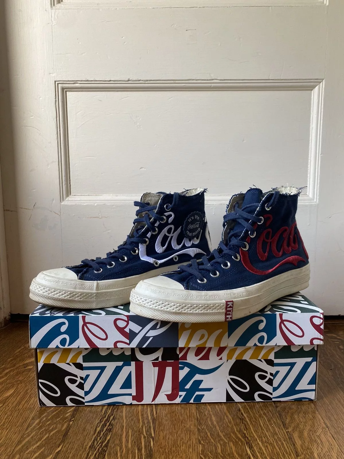 Kith Hi Top Sneakers Kith Coca Cola Converse Collab Blue