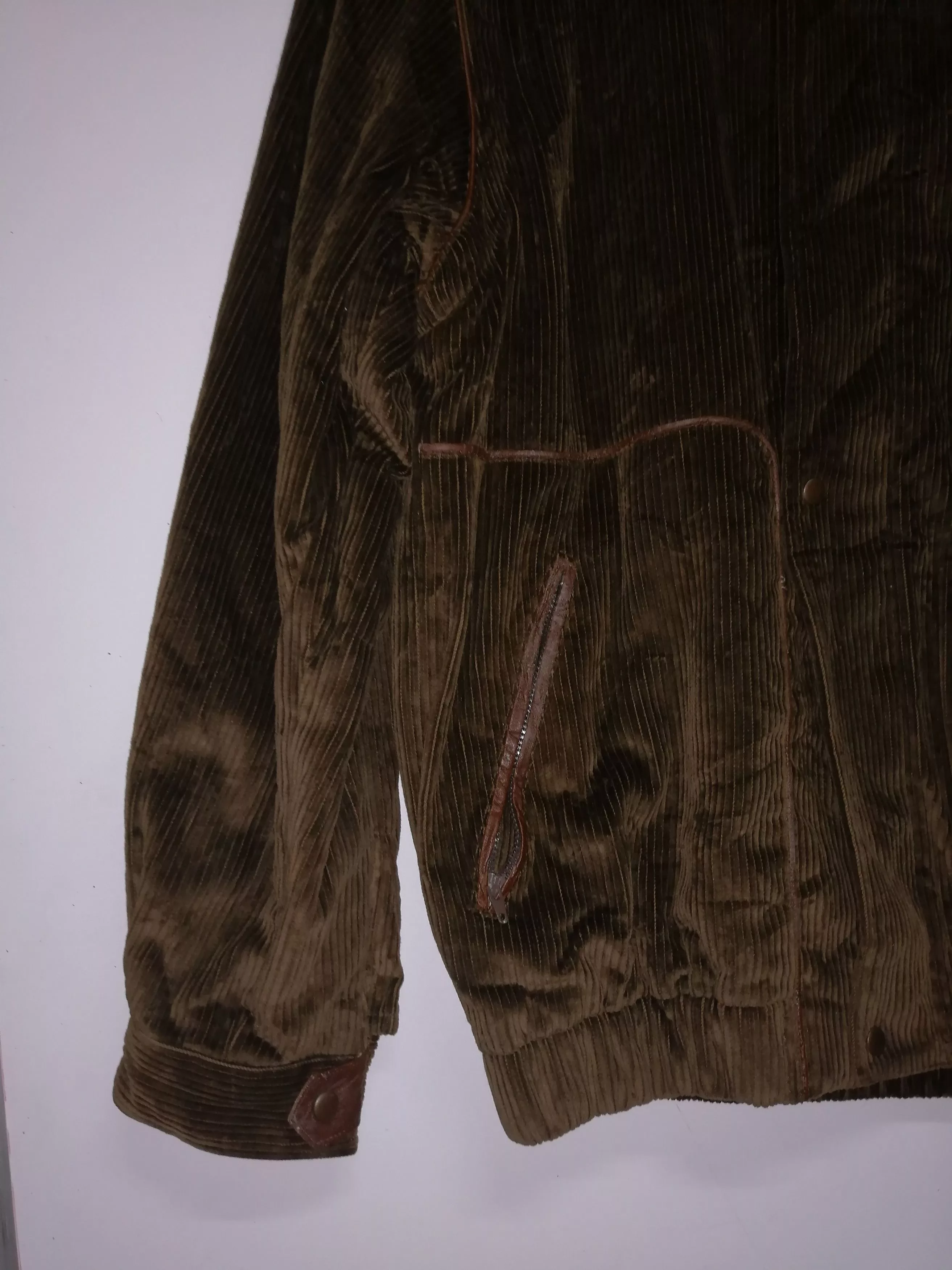 Designer Light Jackets Designer Egon Von Furstenberg Corduroy Jacket & Vest Combine Brown Vintage