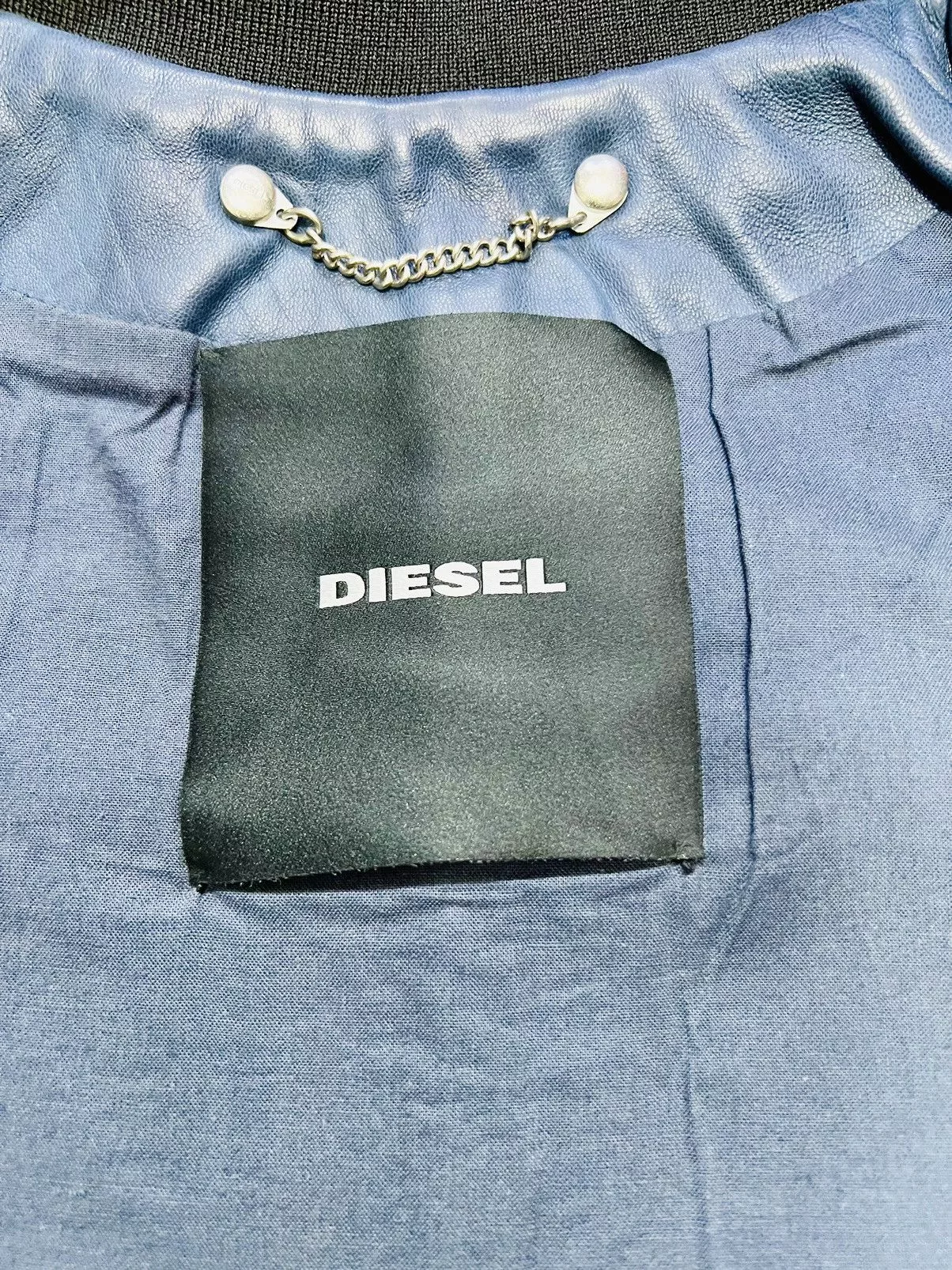 Diesel Leather Jackets Diesel Leather Jacket Blue