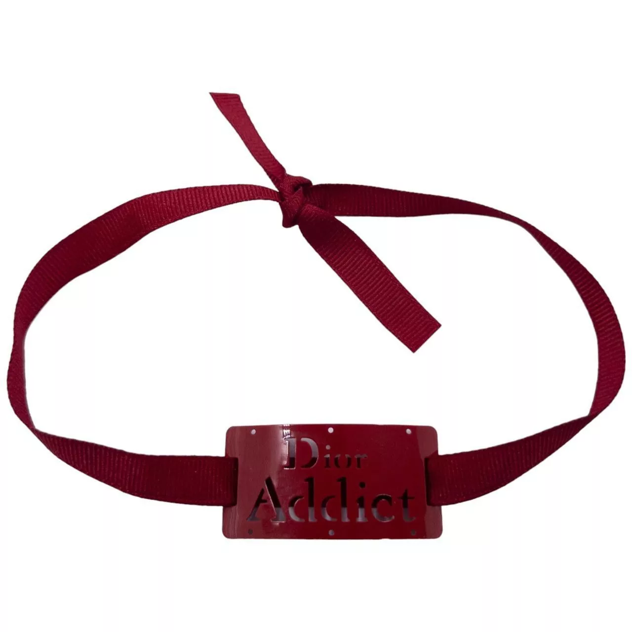 Dior Miscellaneous Vintage Dior 'Dior Addict' Choker Ribbon Red