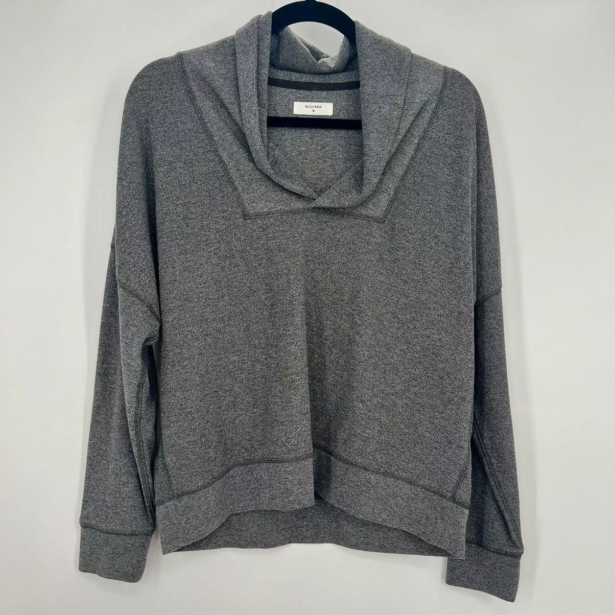 Billy Reid Sweaters Billy Reid Women Mock Neck Sweater Pullover Top Sweatshirt Gray