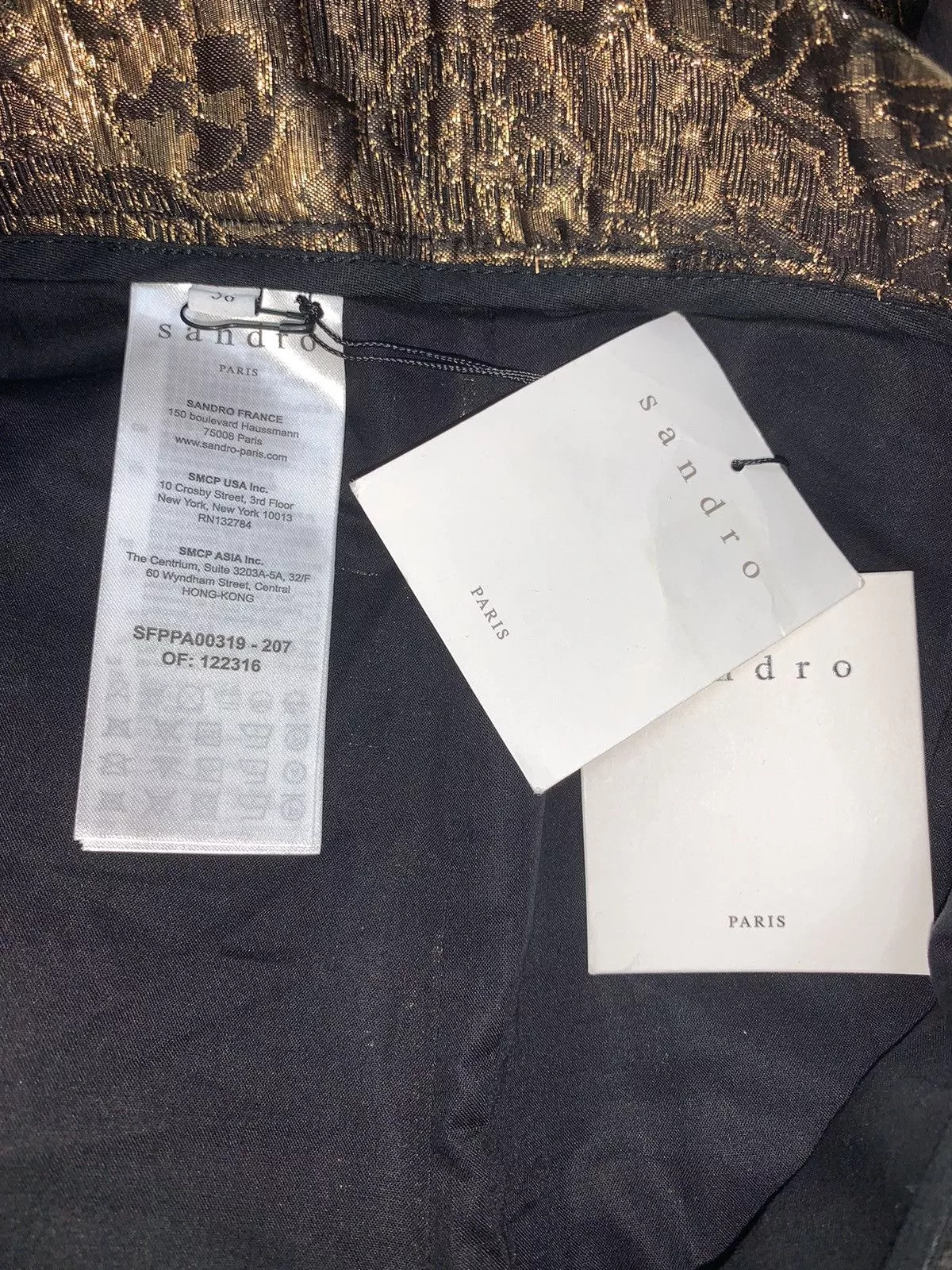 Sandro Pants Sandro paris Goldy Brocade Cropped Pants
