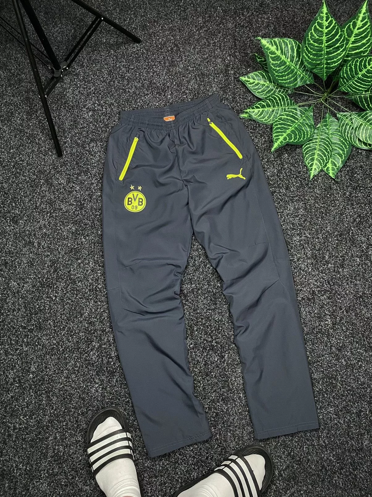 Puma Sweatpants Joggers Sweatpants Puma Borussia size S yK2 style Gray Streetwear