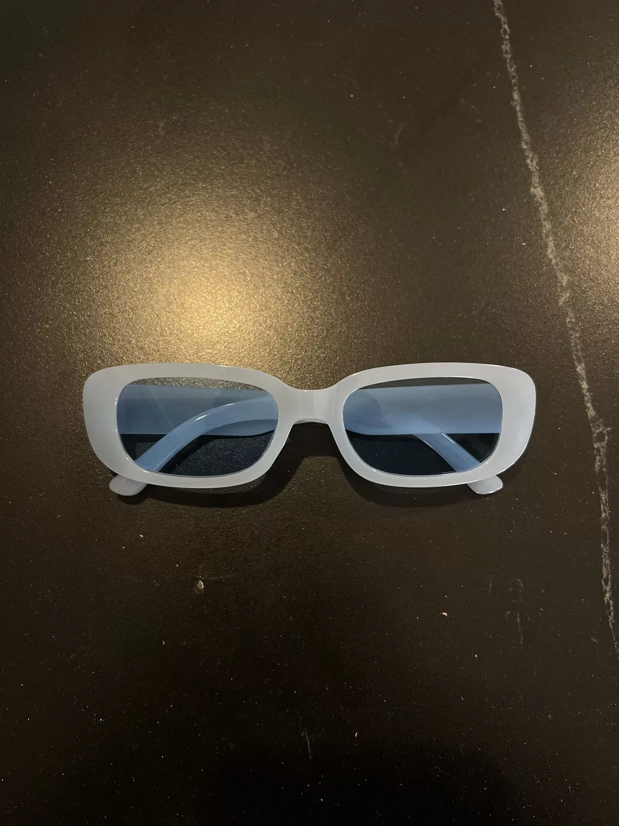 Japanese Brand Sunglasses Japanese Brand White sunglasses blue lenses