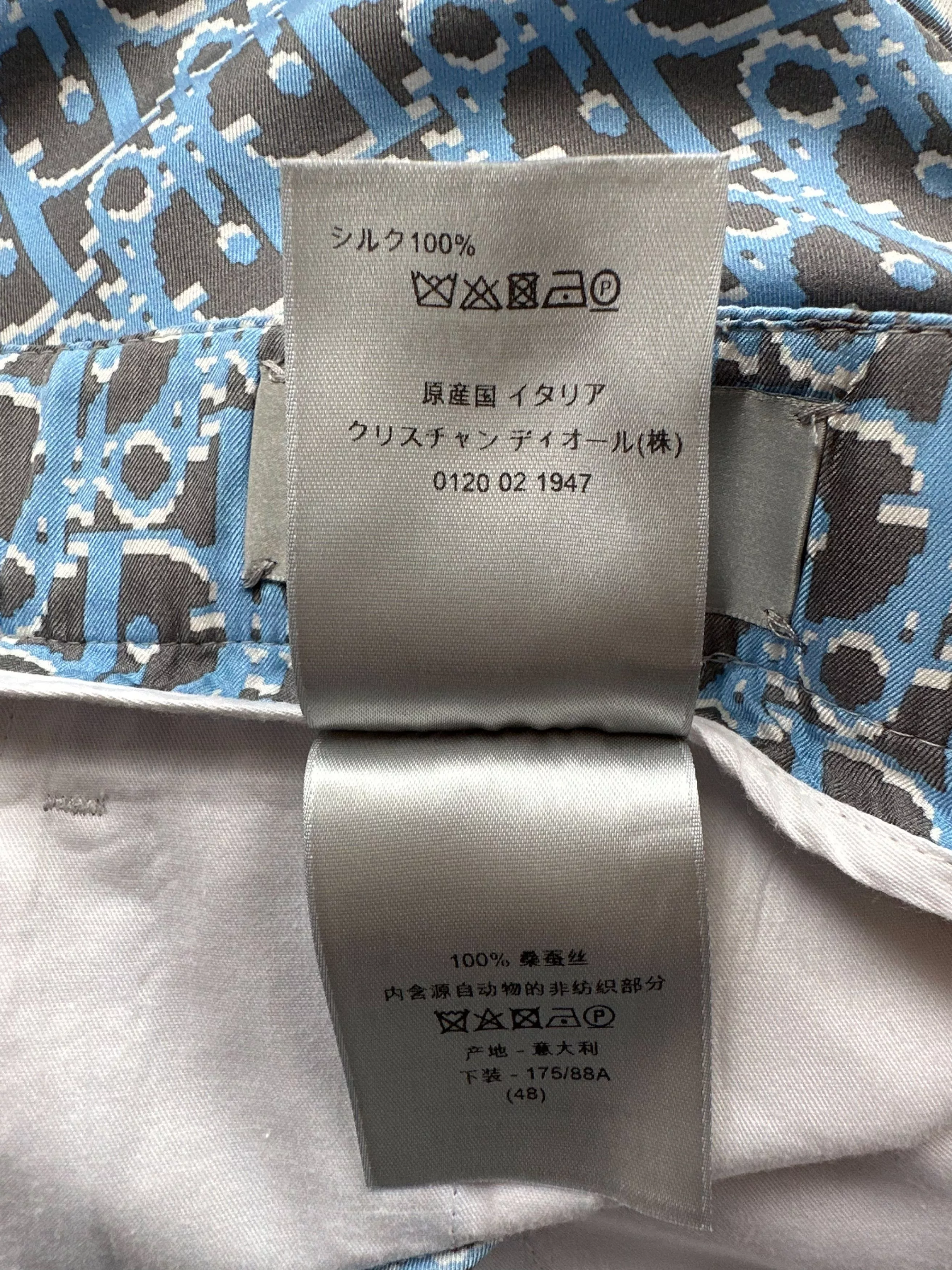 Dior Shorts Dior Black & Blue Oblique Bermuda Shorts