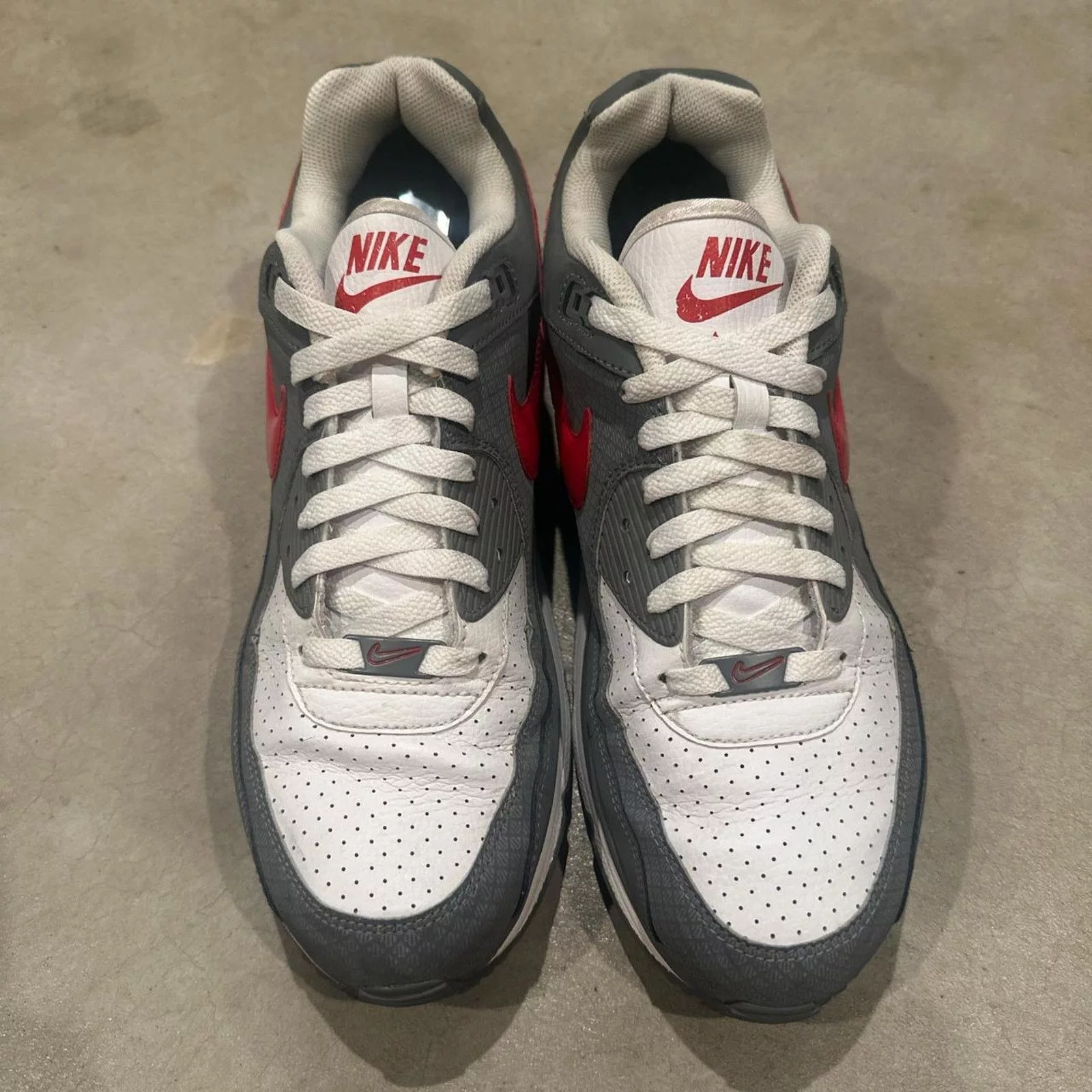 Nike Low Top Sneakers Nike Air Max Wright Cool Grey Red Size 12 687974-102 Gray
