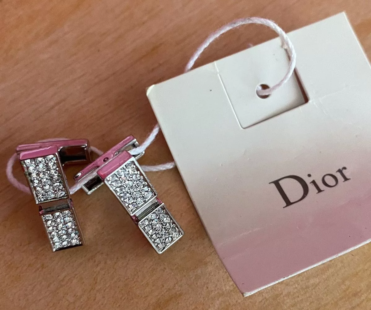 Dior Jewelry Watches Dior tbar crystal panel cuff links nwt Silver