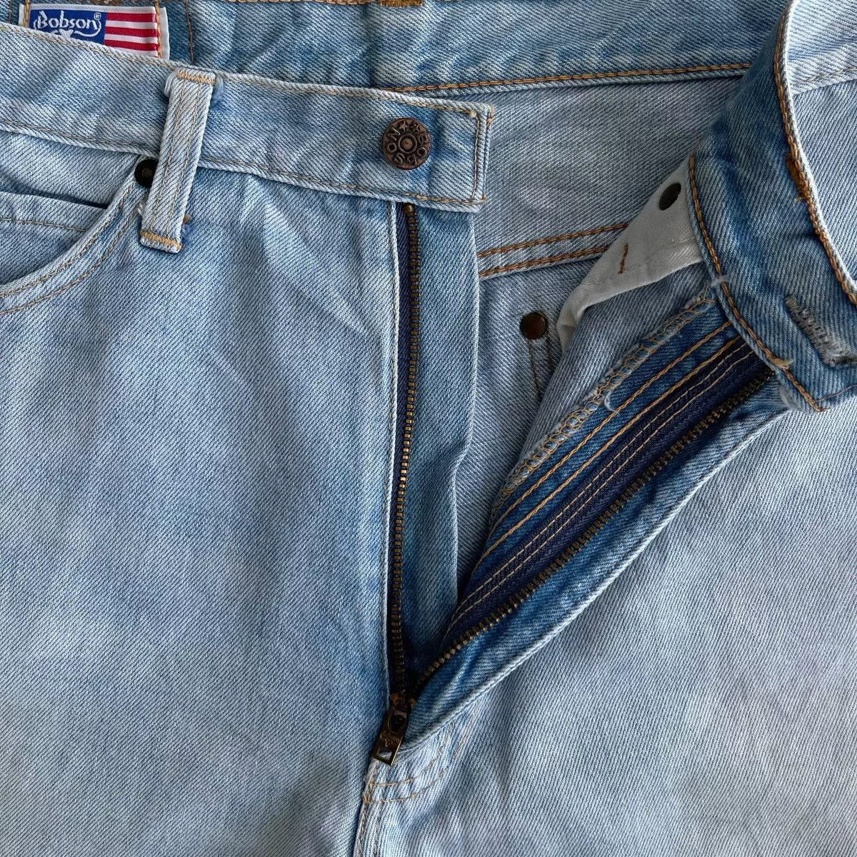 Jean Denim Jean 🔥 Bobson Light Blue Distressed Rusty Denim W29 🔥