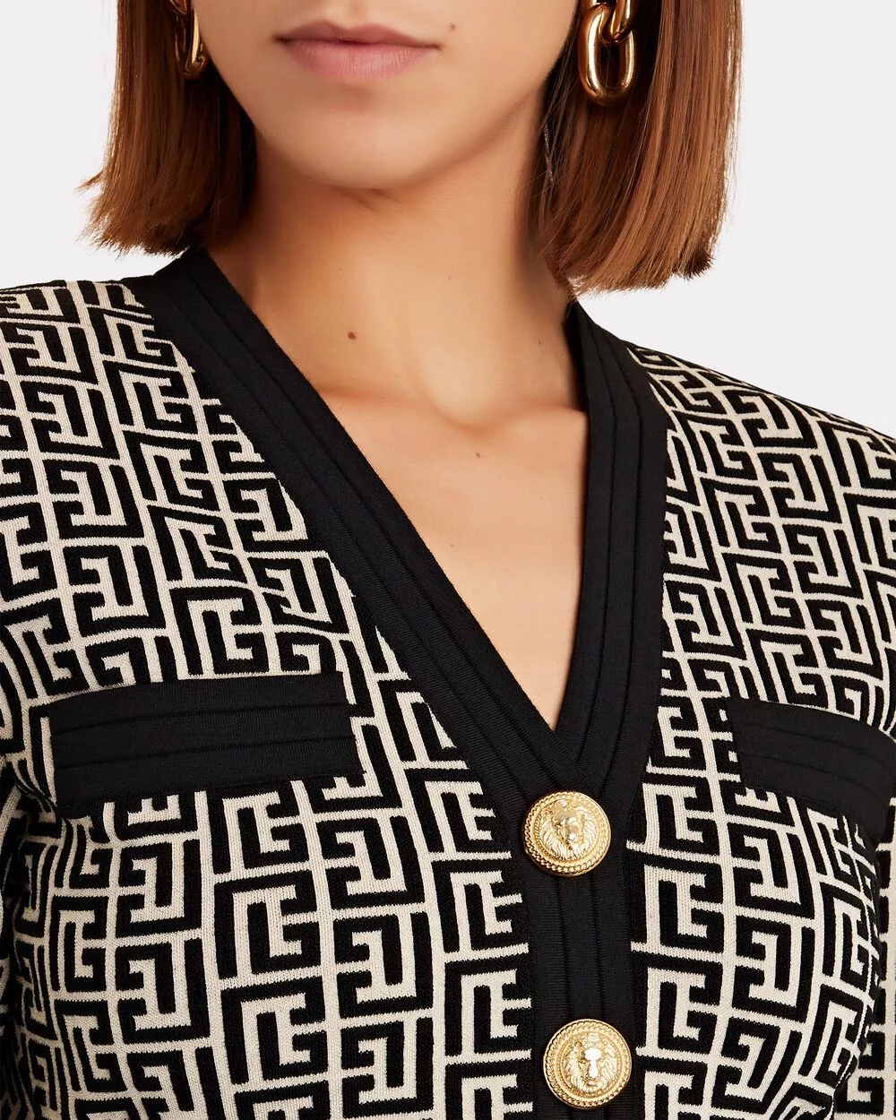 Balmain Sweaters Balmain o1w1db10624 Cardigan in Blue