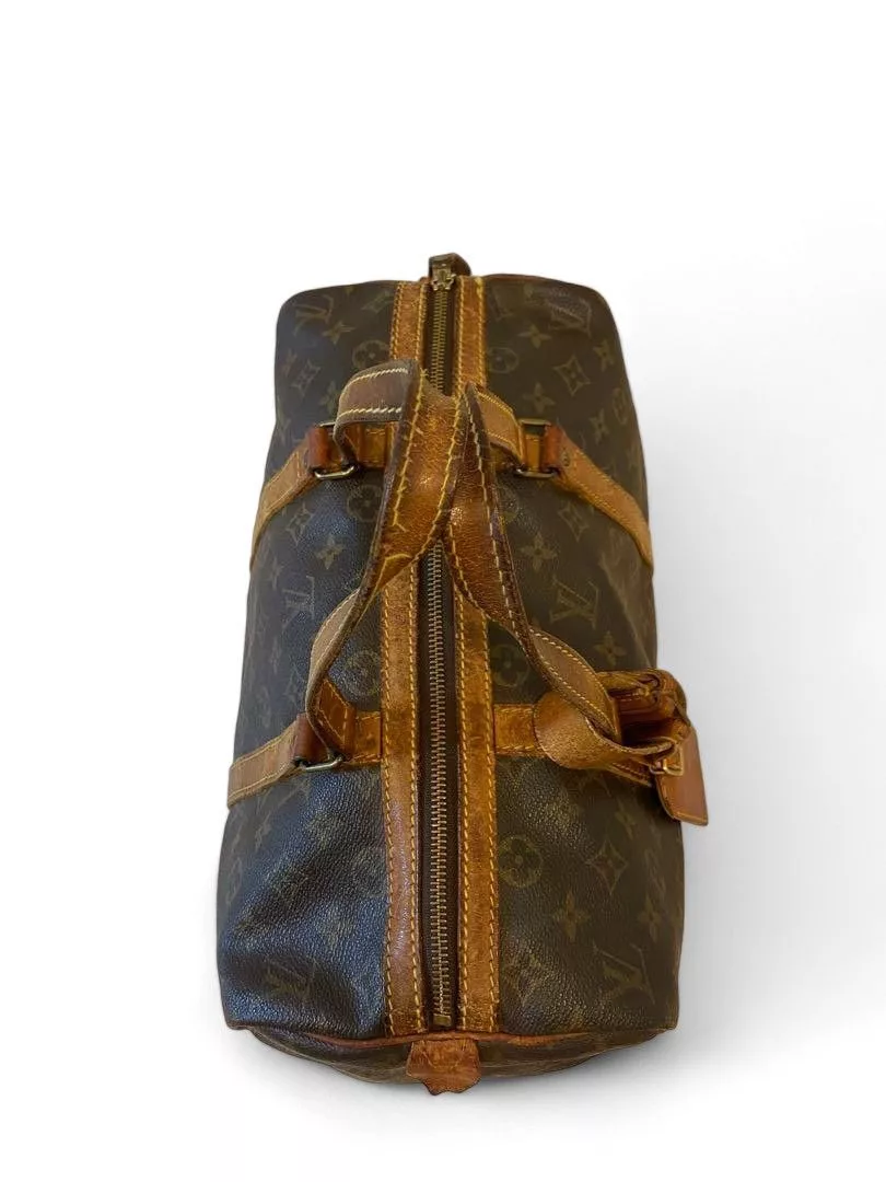 Louis Vuitton Handle Bags Louis Vuitton - Saxe 35 Monogram Boston LV Handbag Leather Brown