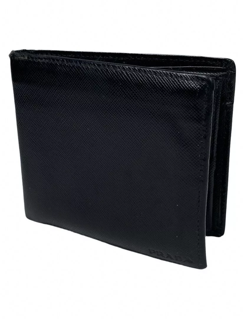 Prada Wallets Prada Saffiano Leather Bifold Wallet Black