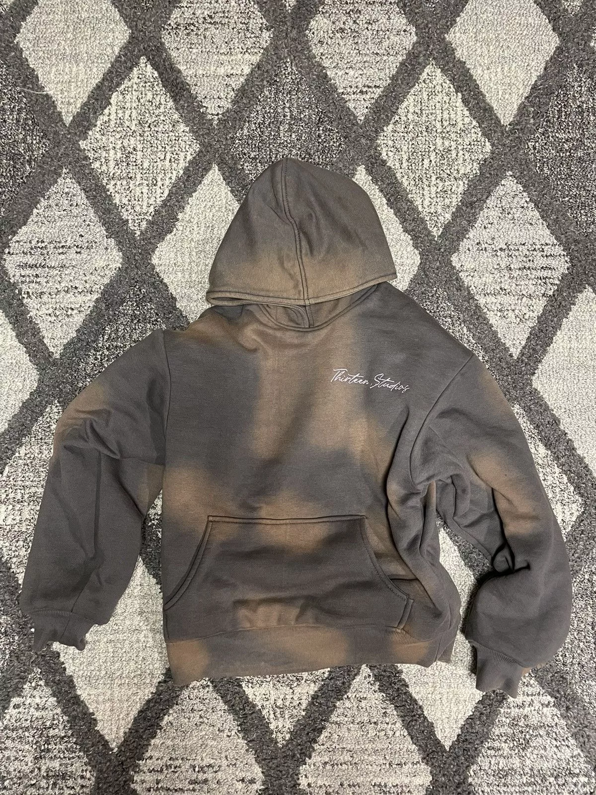 Thirteen Studios Sweatshirts Hoodies RARE THIRTEEN STUDIOS DOULBE SIDED HOODIE Brown Streetwear