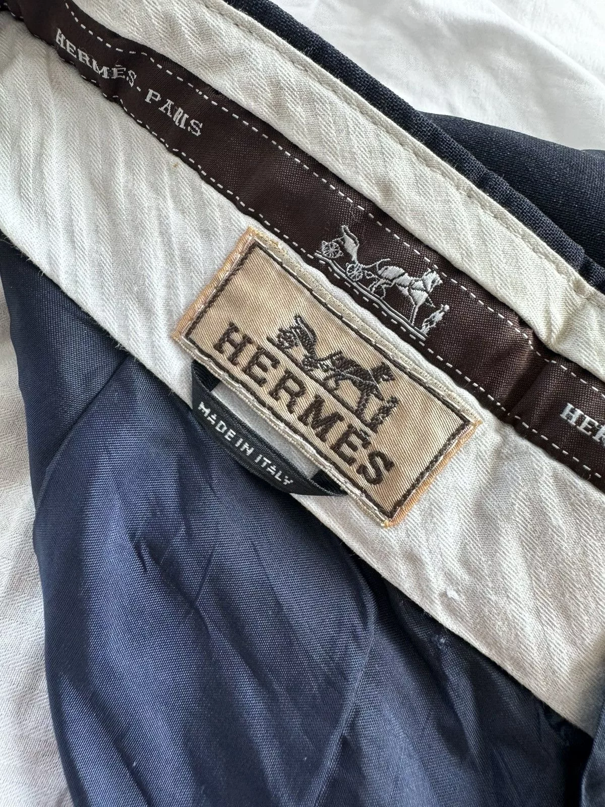 Hermes Formal Trousers Hermes grey charcoal wool pants Gray