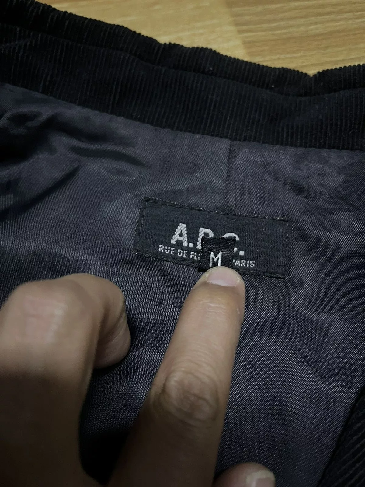 A.P.C. Light Jackets A.P.C. × Designer × Vintage Vintage A.P.C Courdroy Button Blazer Jacket Black