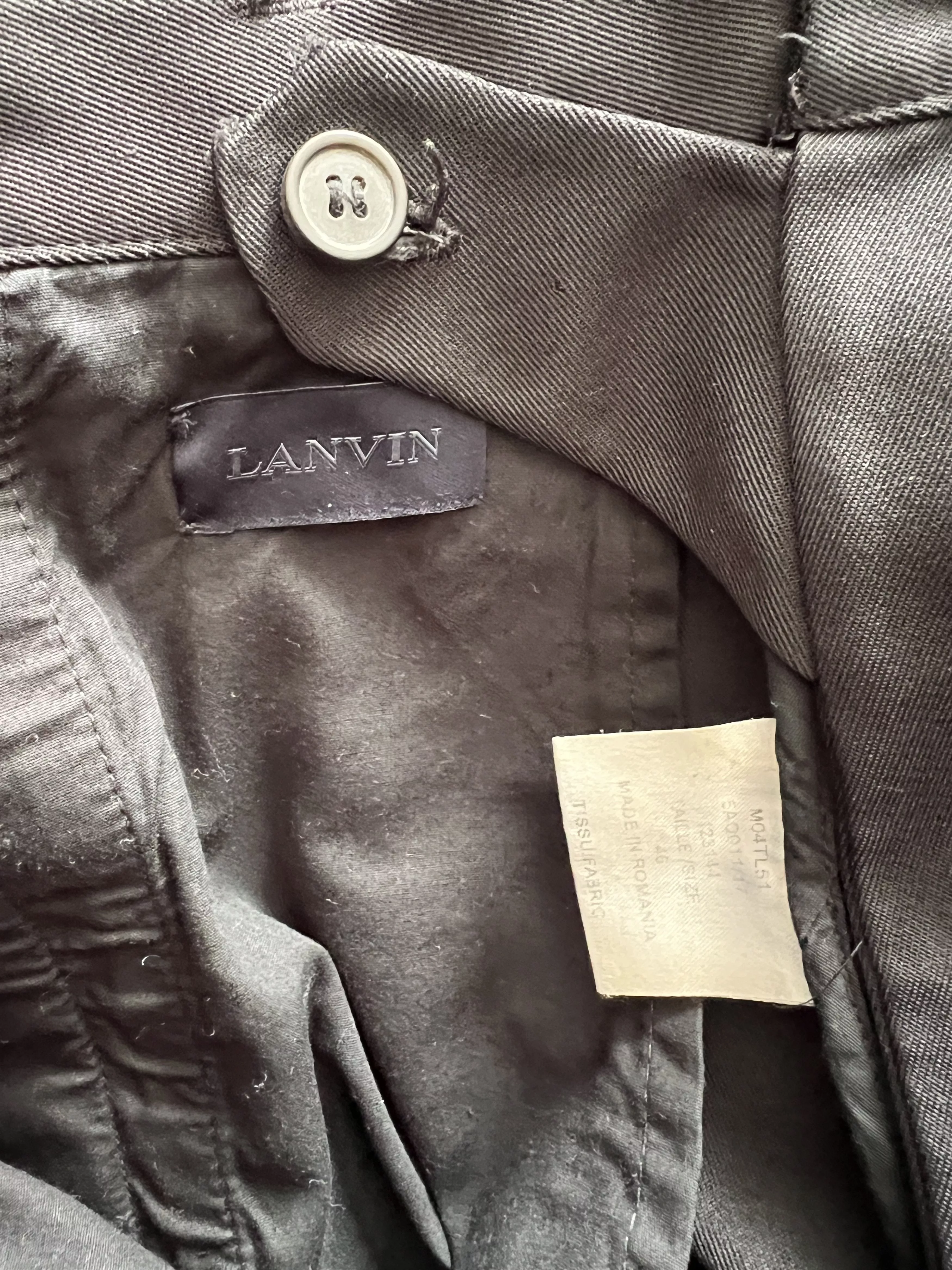 Lanvin Cropped Pants Lanvin Silk Runway Spring 2011 Silk Black Trousers Pant