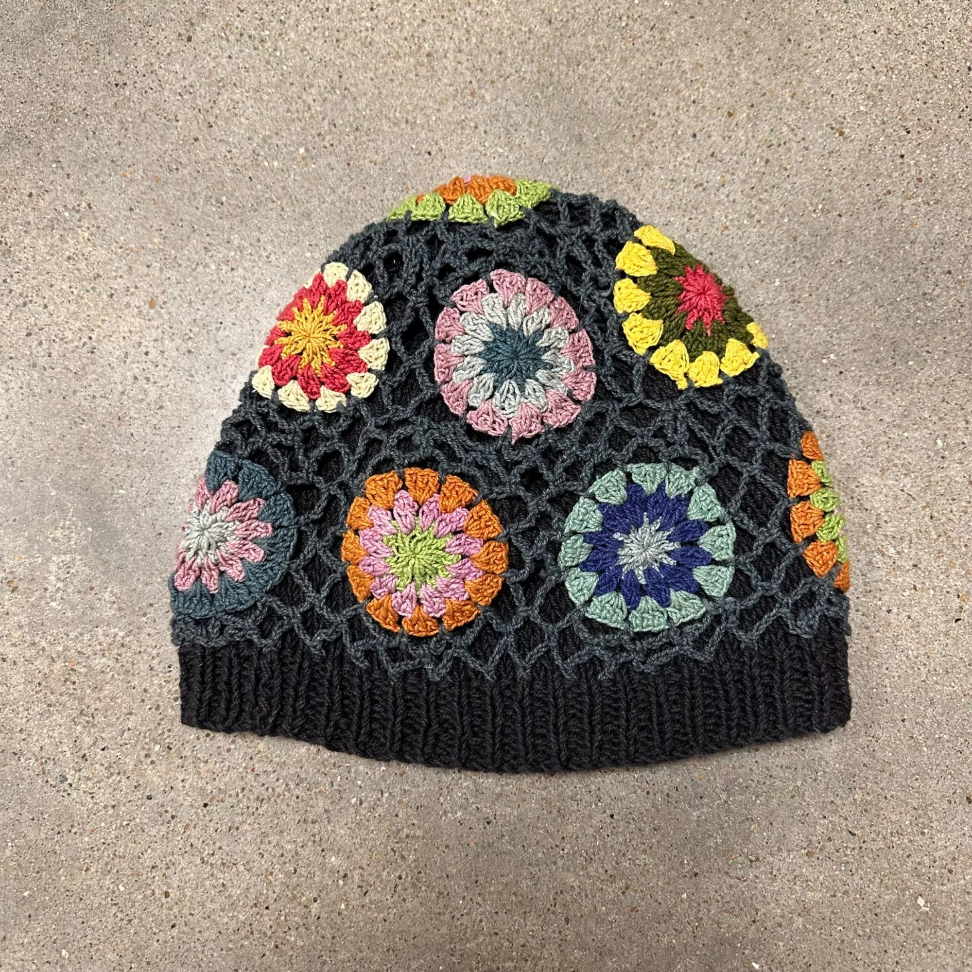 Vintage Hats Vintage Unique Embroidery Beanie Hat Multi