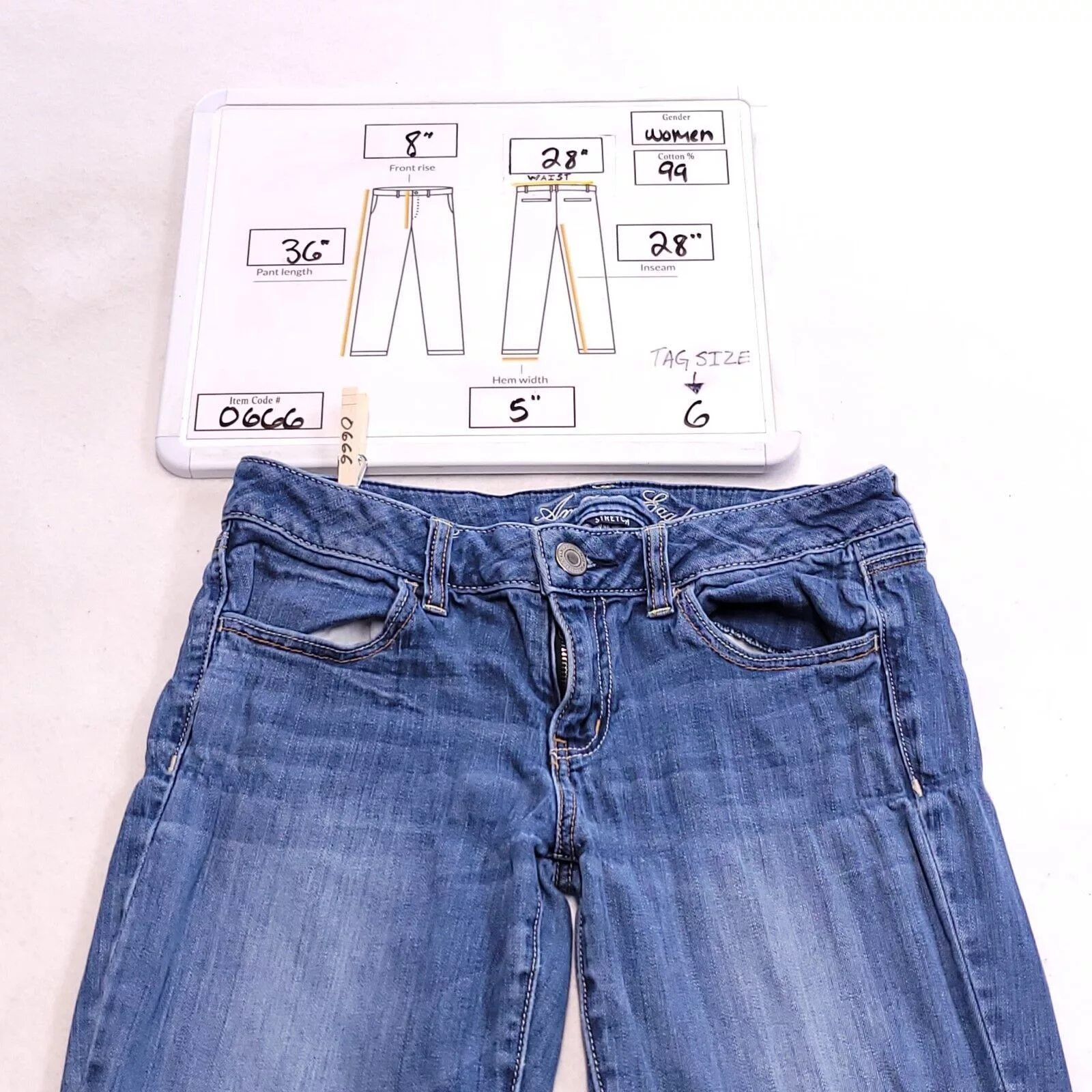 American Eagle Outfitters Jeans American Eagle Outfitters American Eagle Stretch Jegging Denim Jeans Women Size 6 Blue