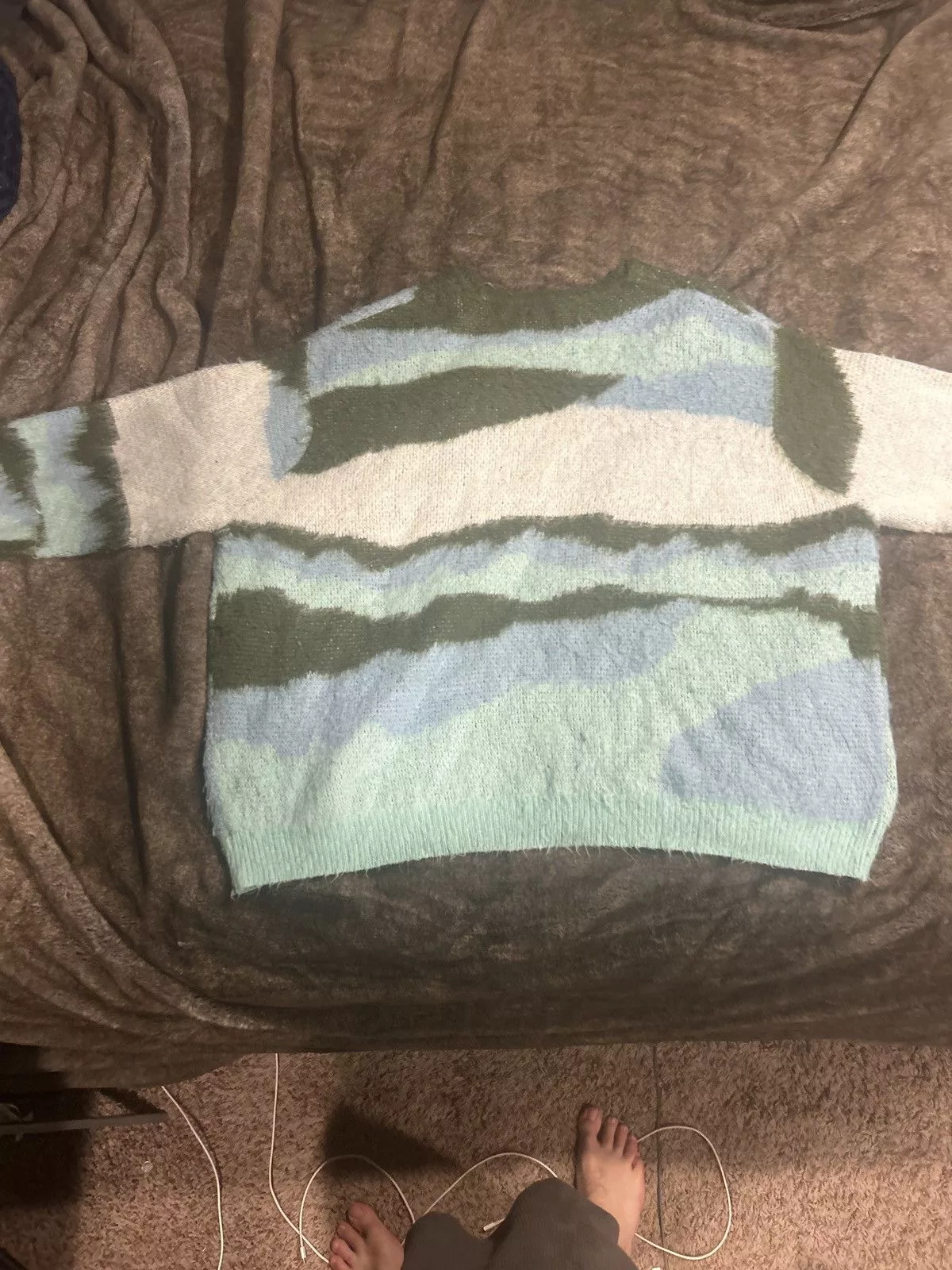 Other Sweaters Knitwear Other Knitted long sleeve shirt Blue