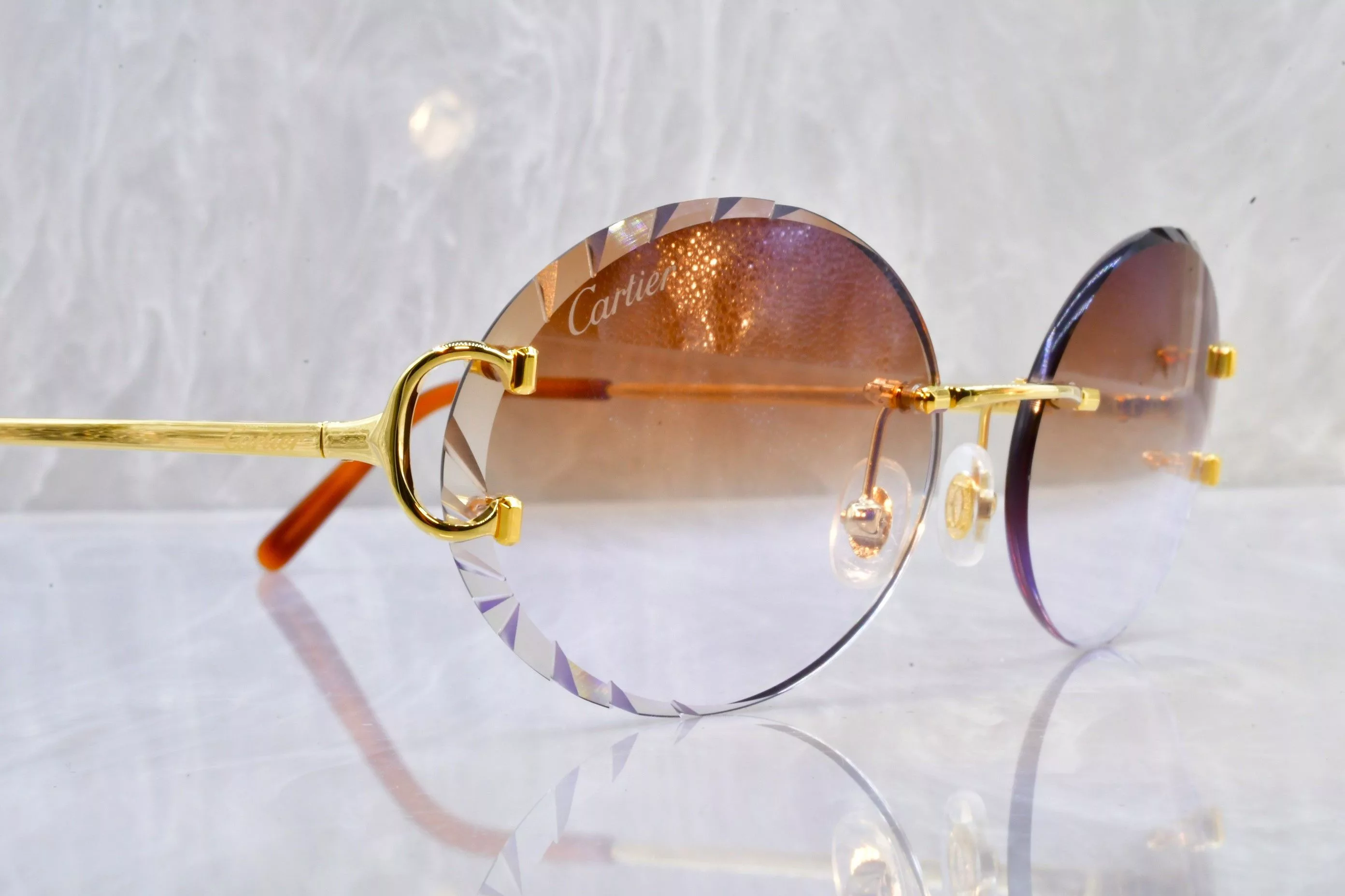 Cartier Glasses Cartier Big C Diamond cut Chrome hearts decor glasses Multi